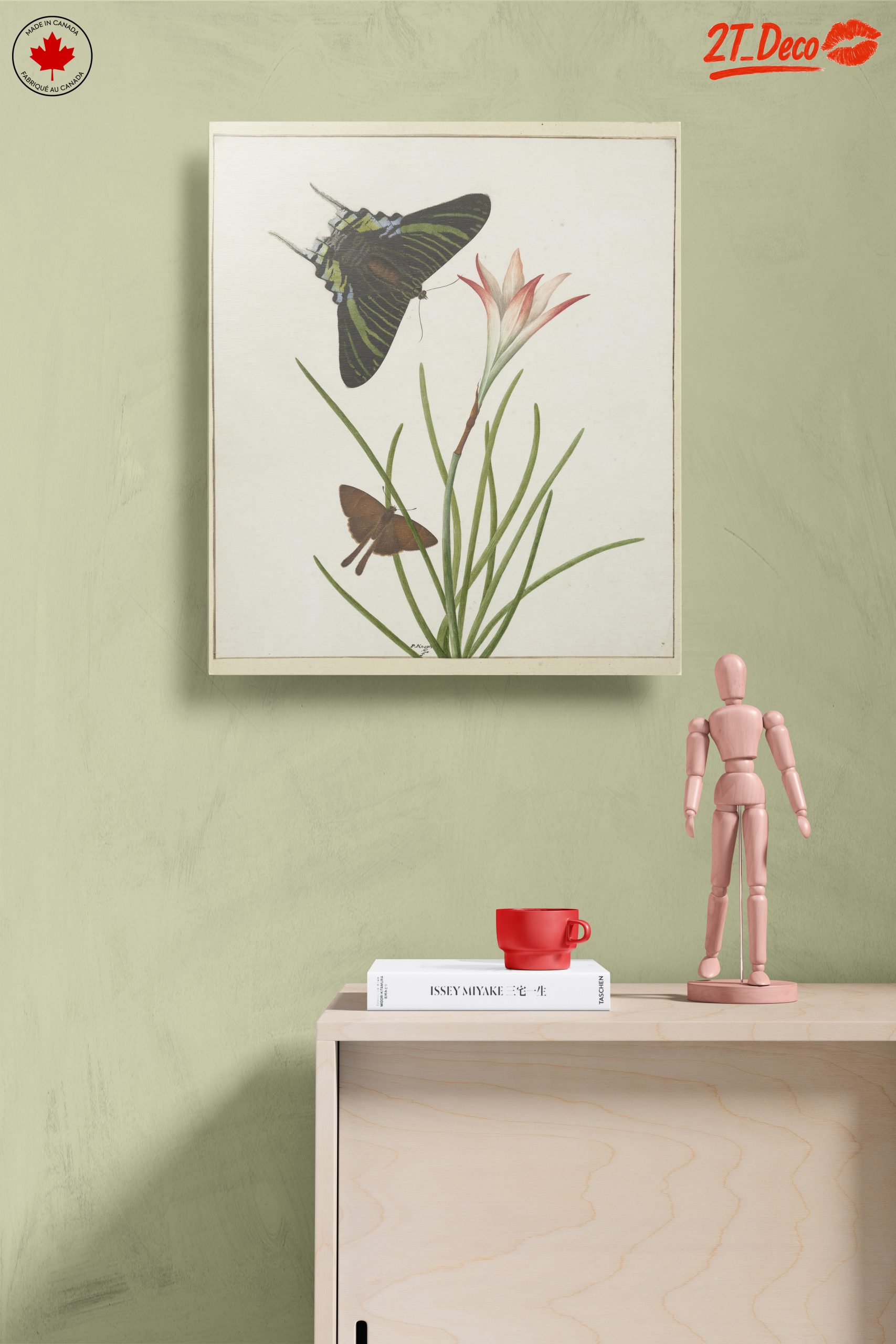 Colorful Butterfly Artwork with Floral Background - Image 14