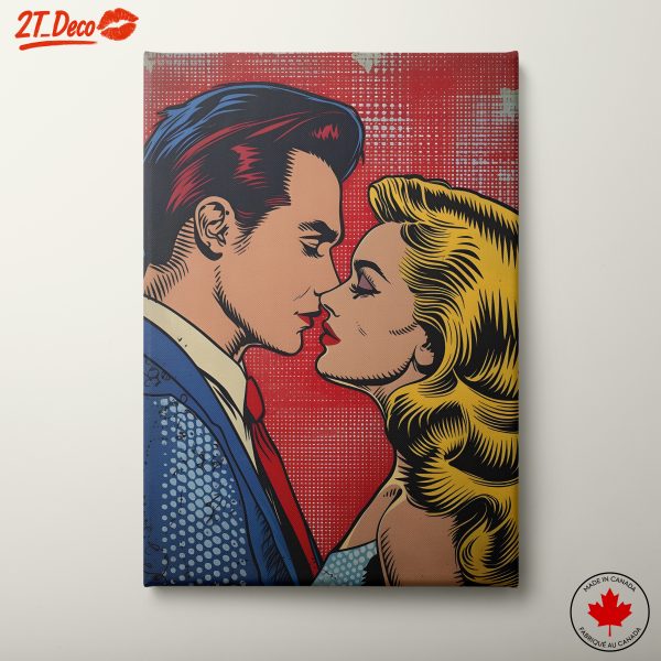 Iconic Pop Art Lovers Embrace