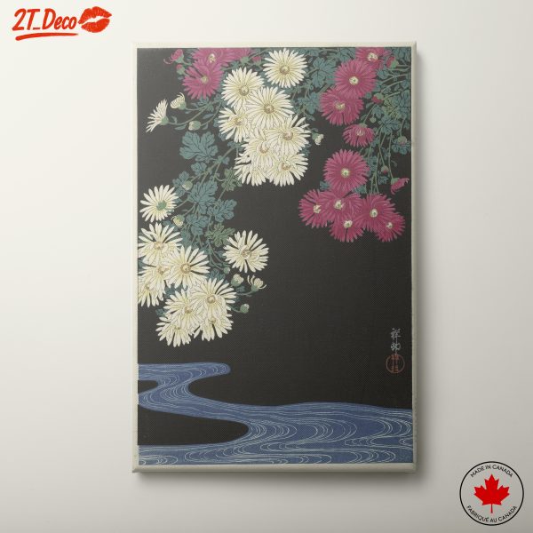 Japanese Floral Artwork with Chrysanthemums