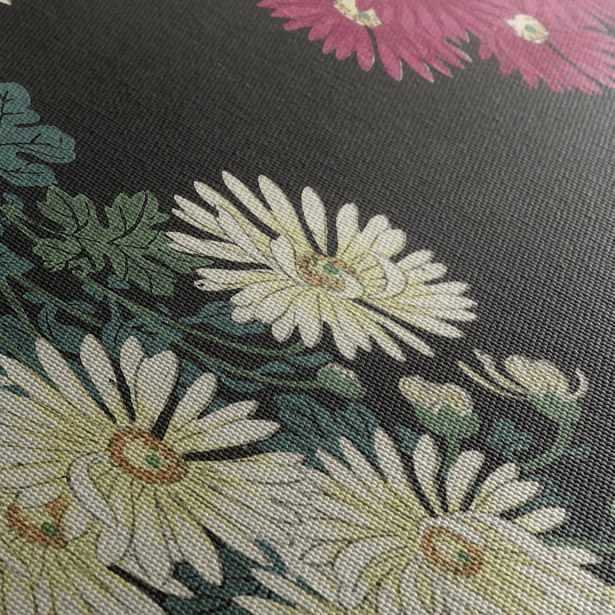 Japanese Floral Artwork with Chrysanthemums - Image 5