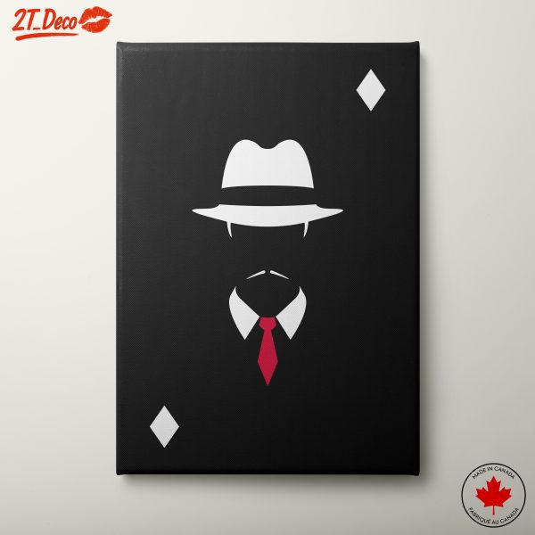 Stylized Hat and Tie Doodle Art