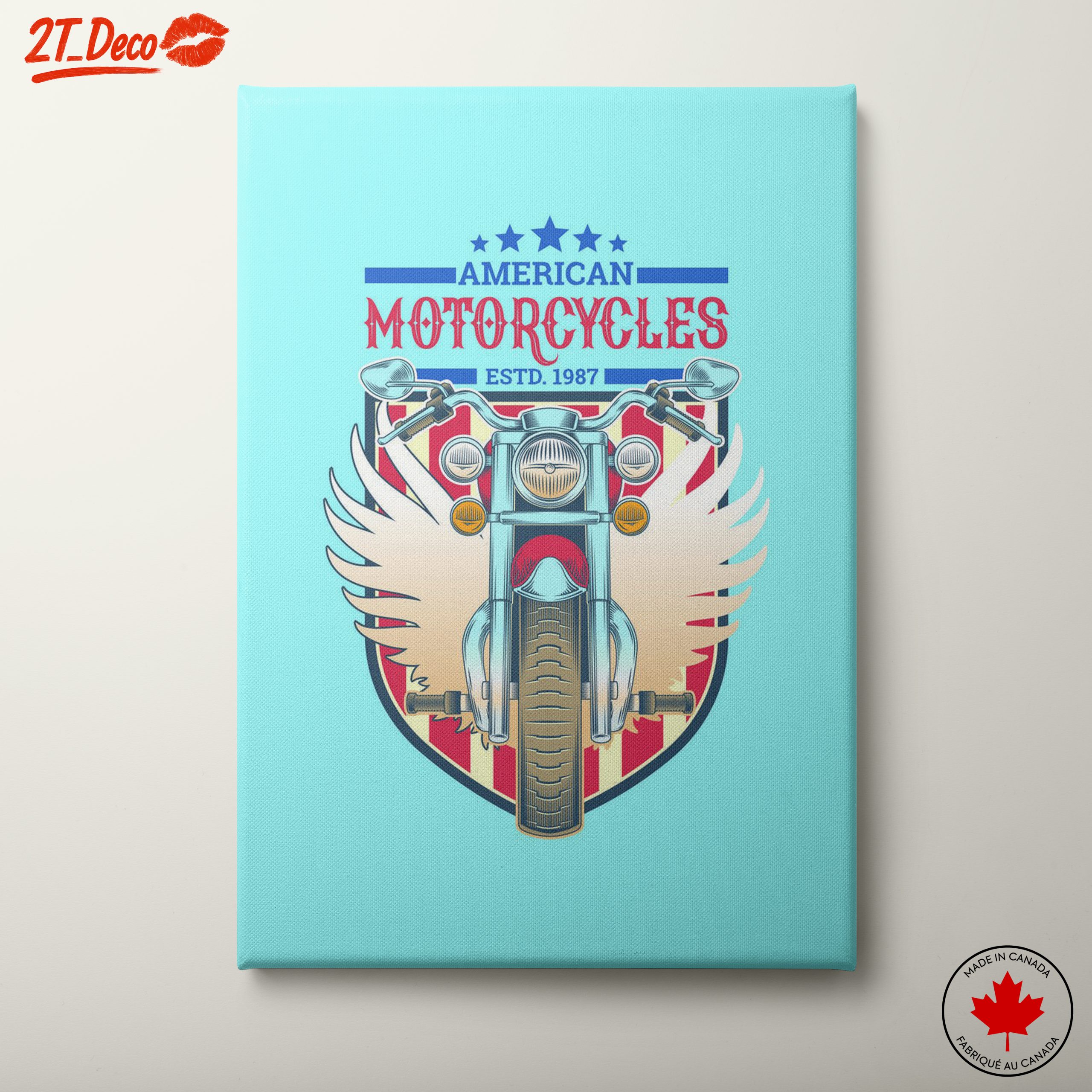 Vintage American Motorcycle Illustration