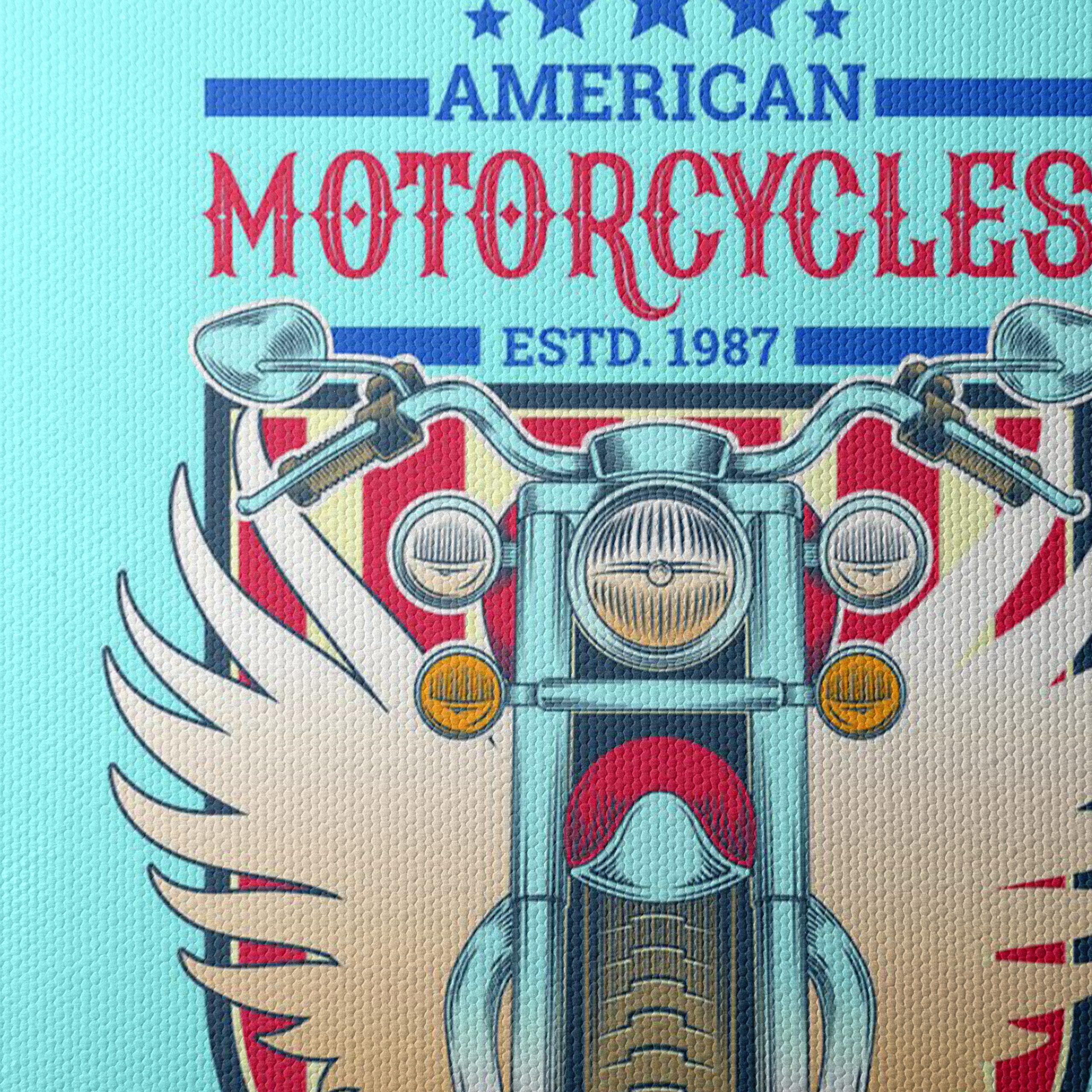 Vintage American Motorcycle Illustration - Image 4