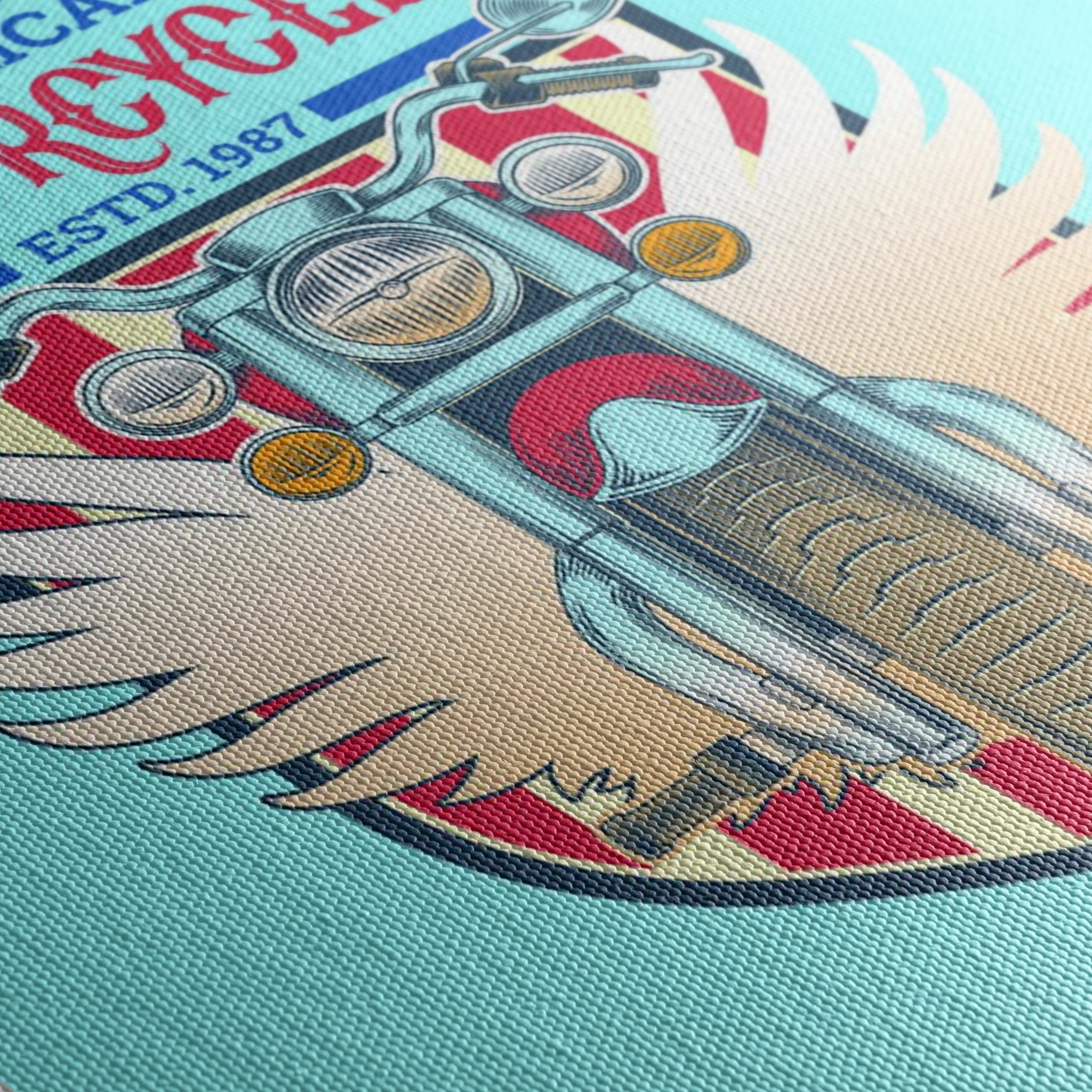 Vintage American Motorcycle Illustration - Image 5