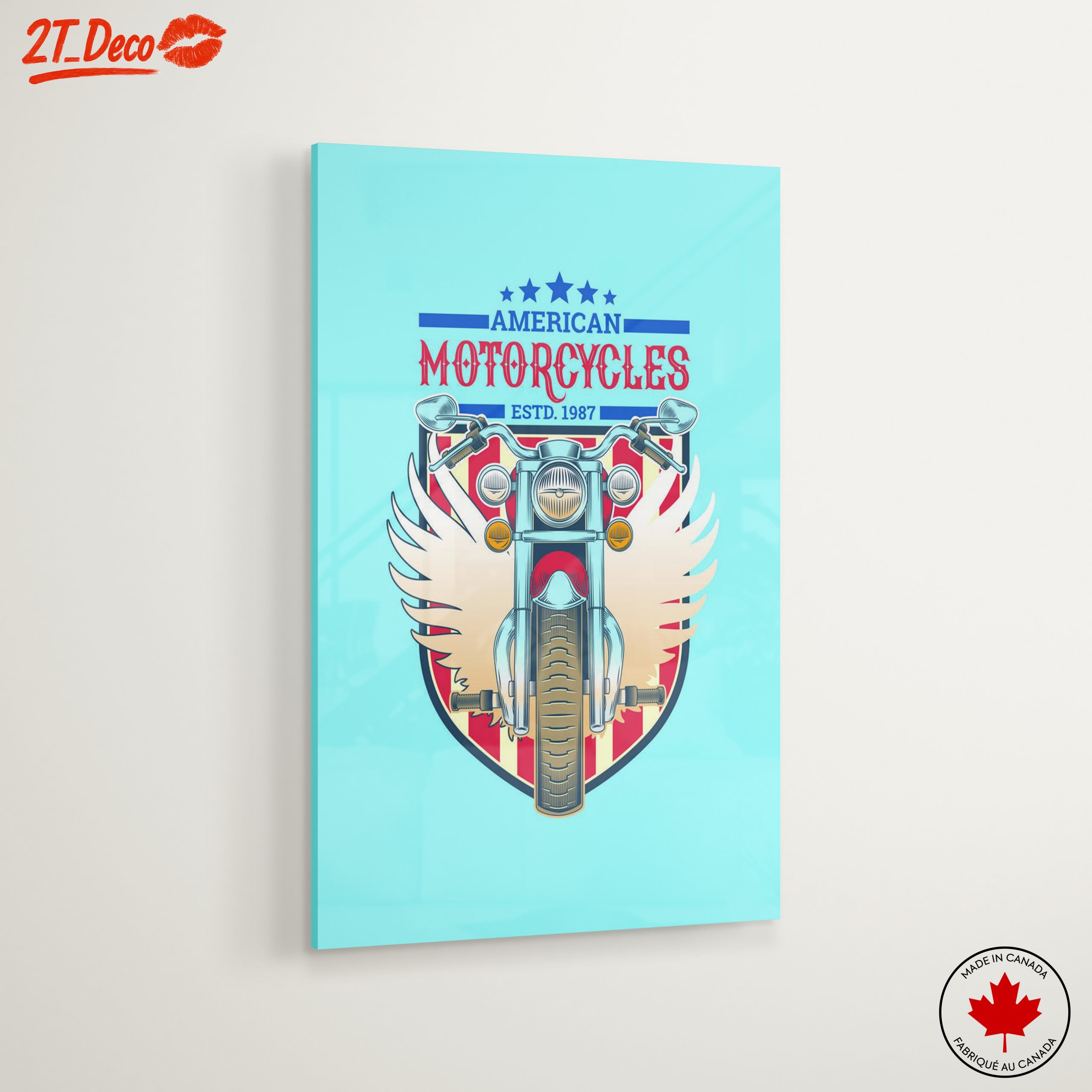 Vintage American Motorcycle Illustration - Image 6