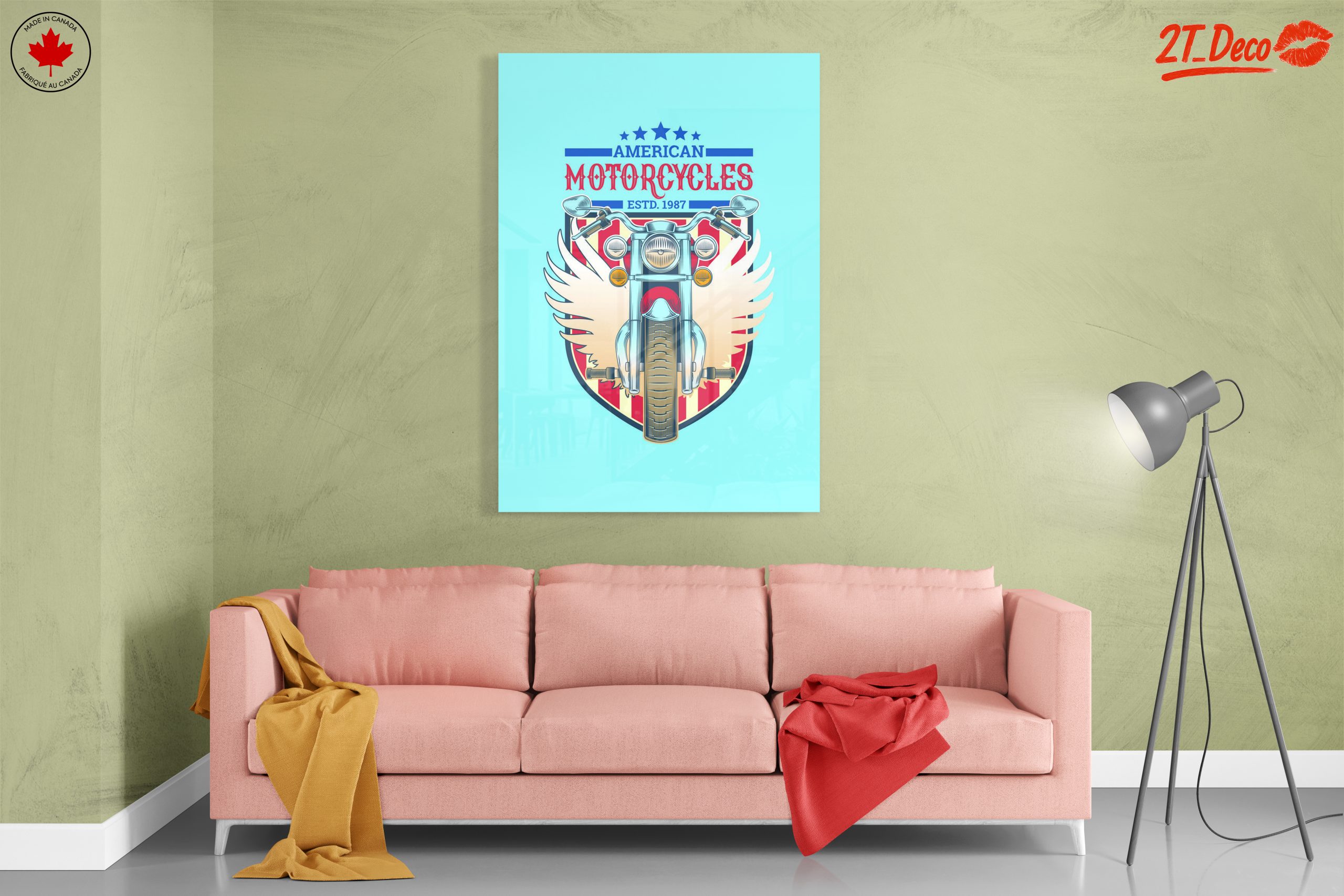 Vintage American Motorcycle Illustration - Image 7
