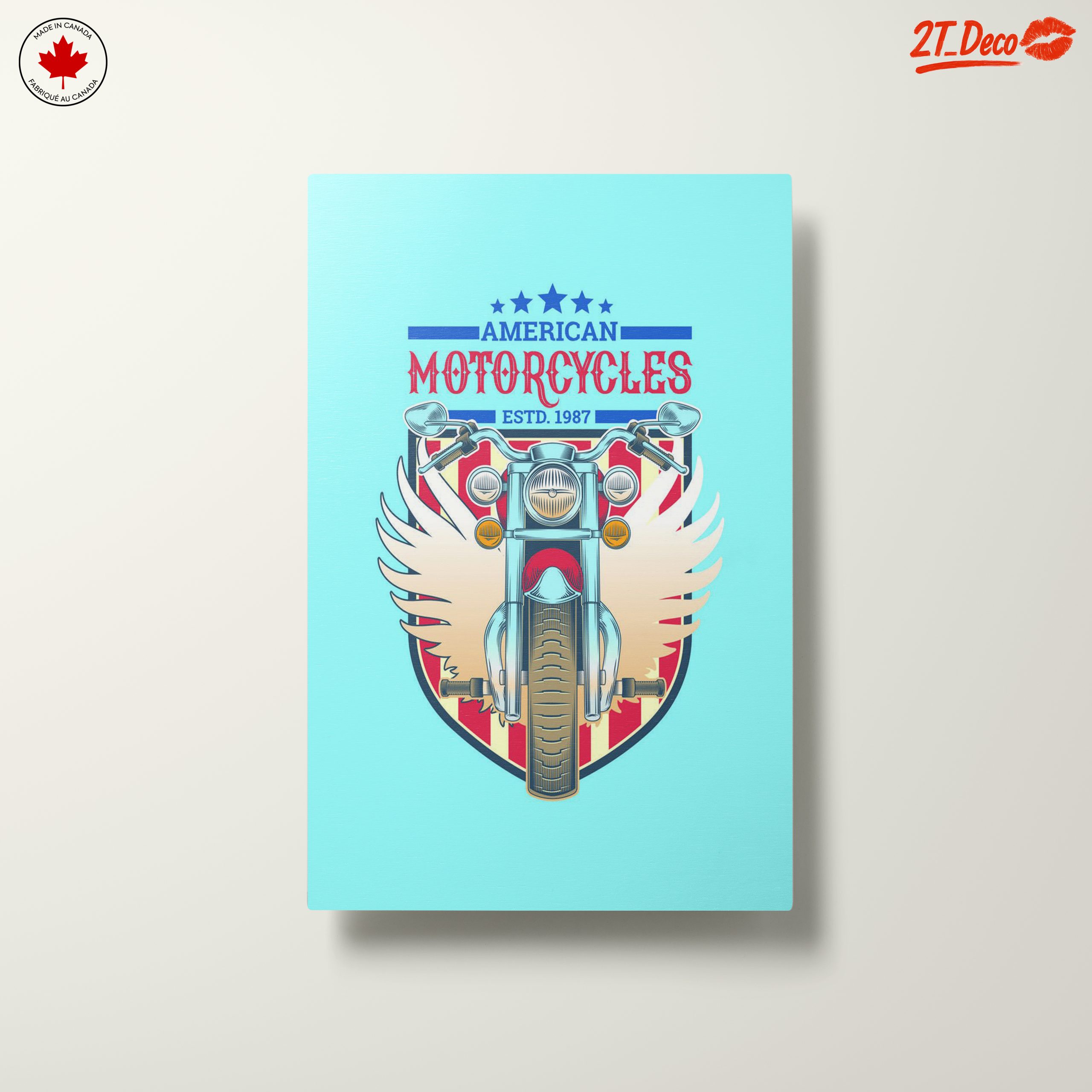 Vintage American Motorcycle Illustration - Image 10