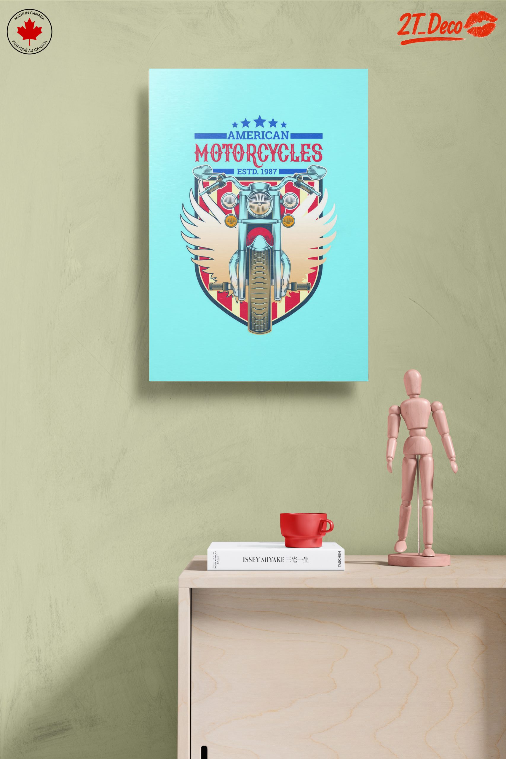 Vintage American Motorcycle Illustration - Image 14