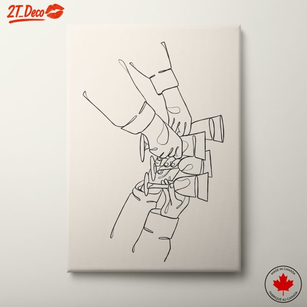 Stylish Minimalist Hand Art for Modern Decor