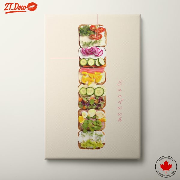 Artistic Sandwich Composition with Fresh Ingredients