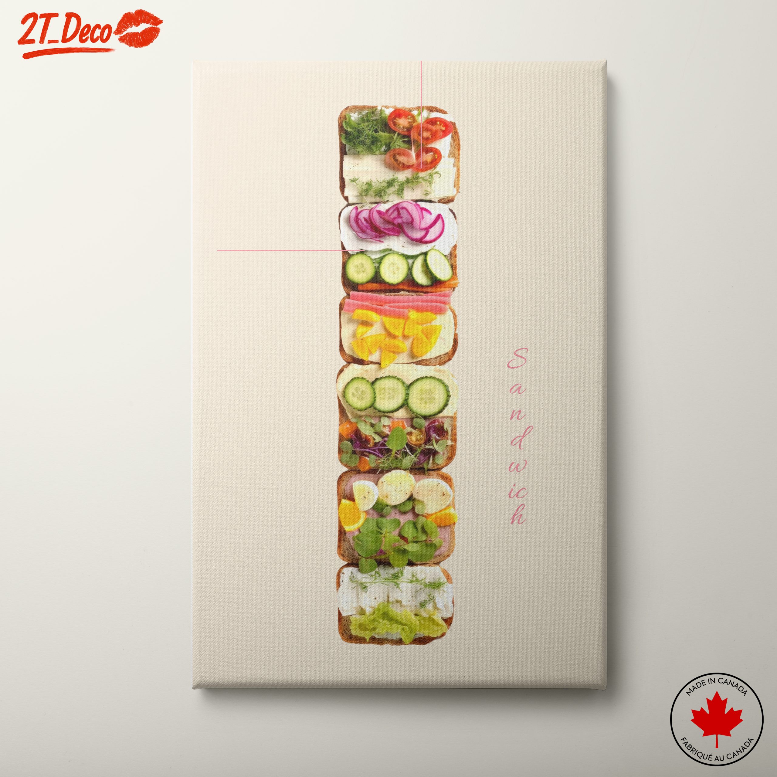 Artistic Sandwich Composition with Fresh Ingredients