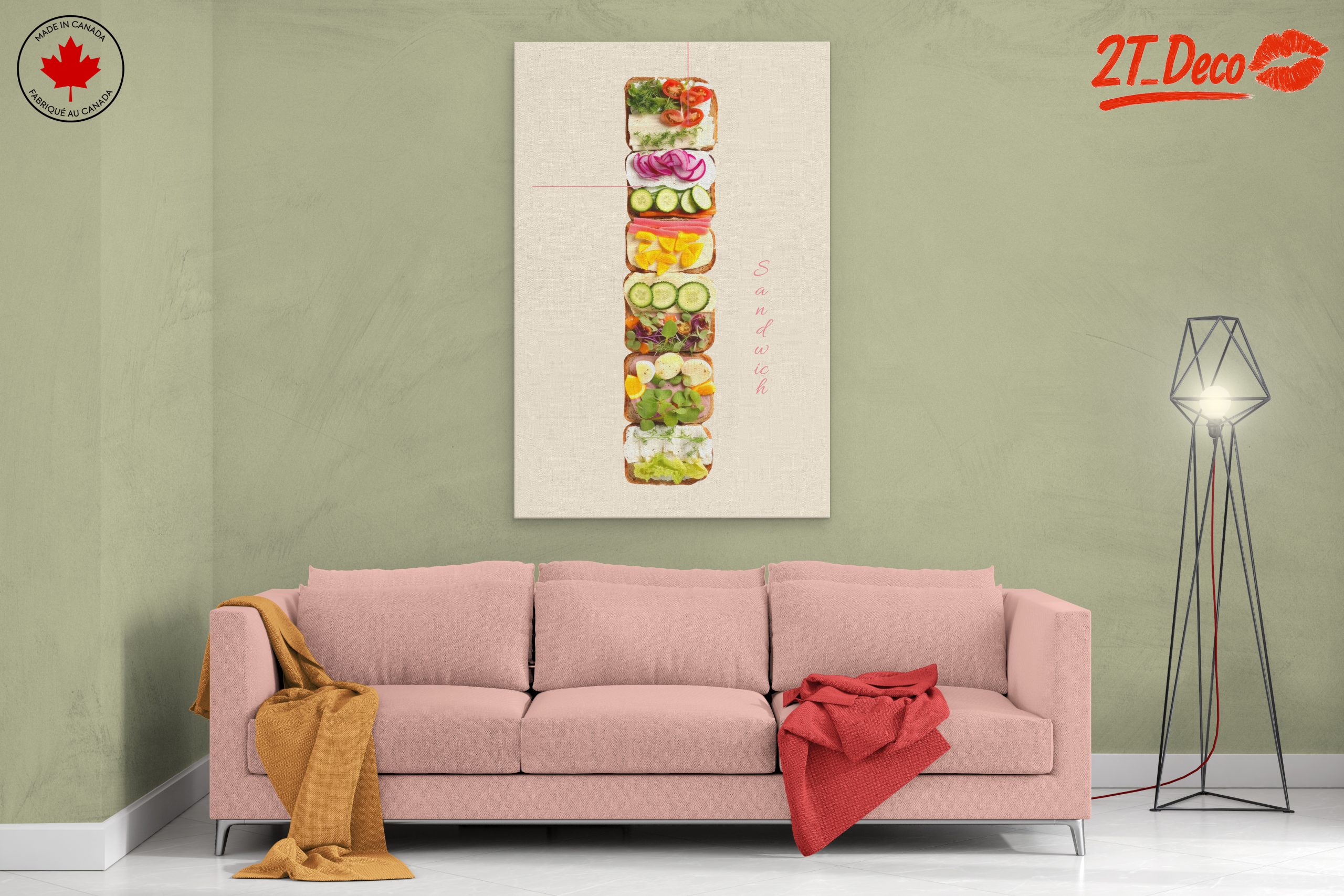 Artistic Sandwich Composition with Fresh Ingredients - Image 2