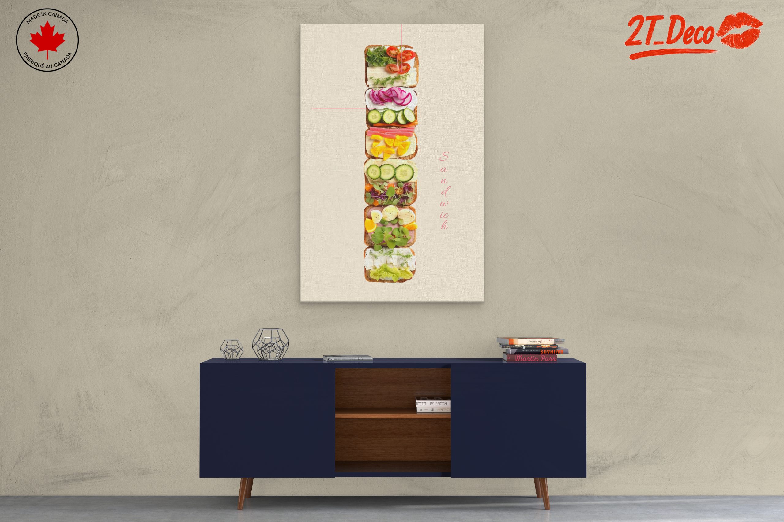 Artistic Sandwich Composition with Fresh Ingredients - Image 3