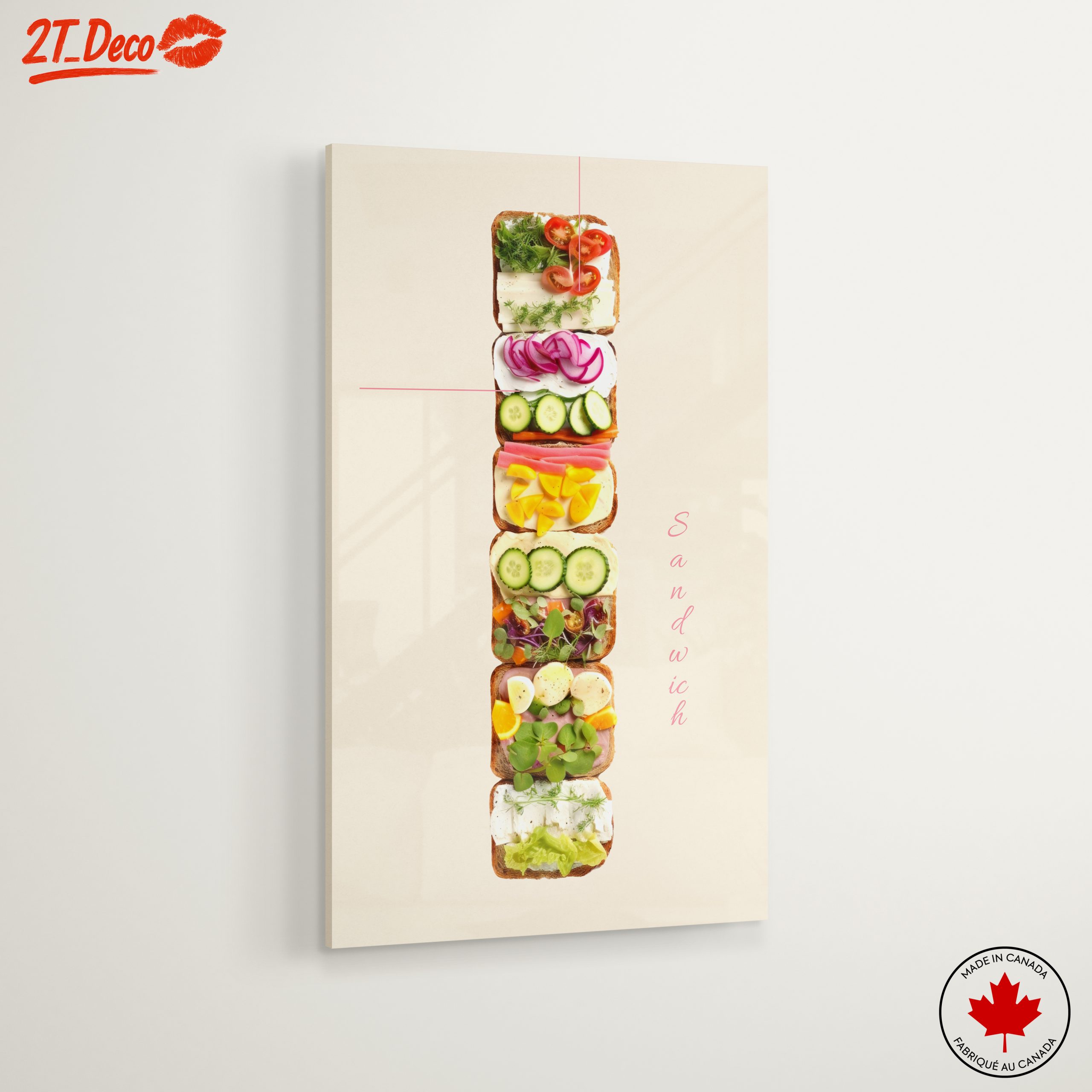 Artistic Sandwich Composition with Fresh Ingredients - Image 6