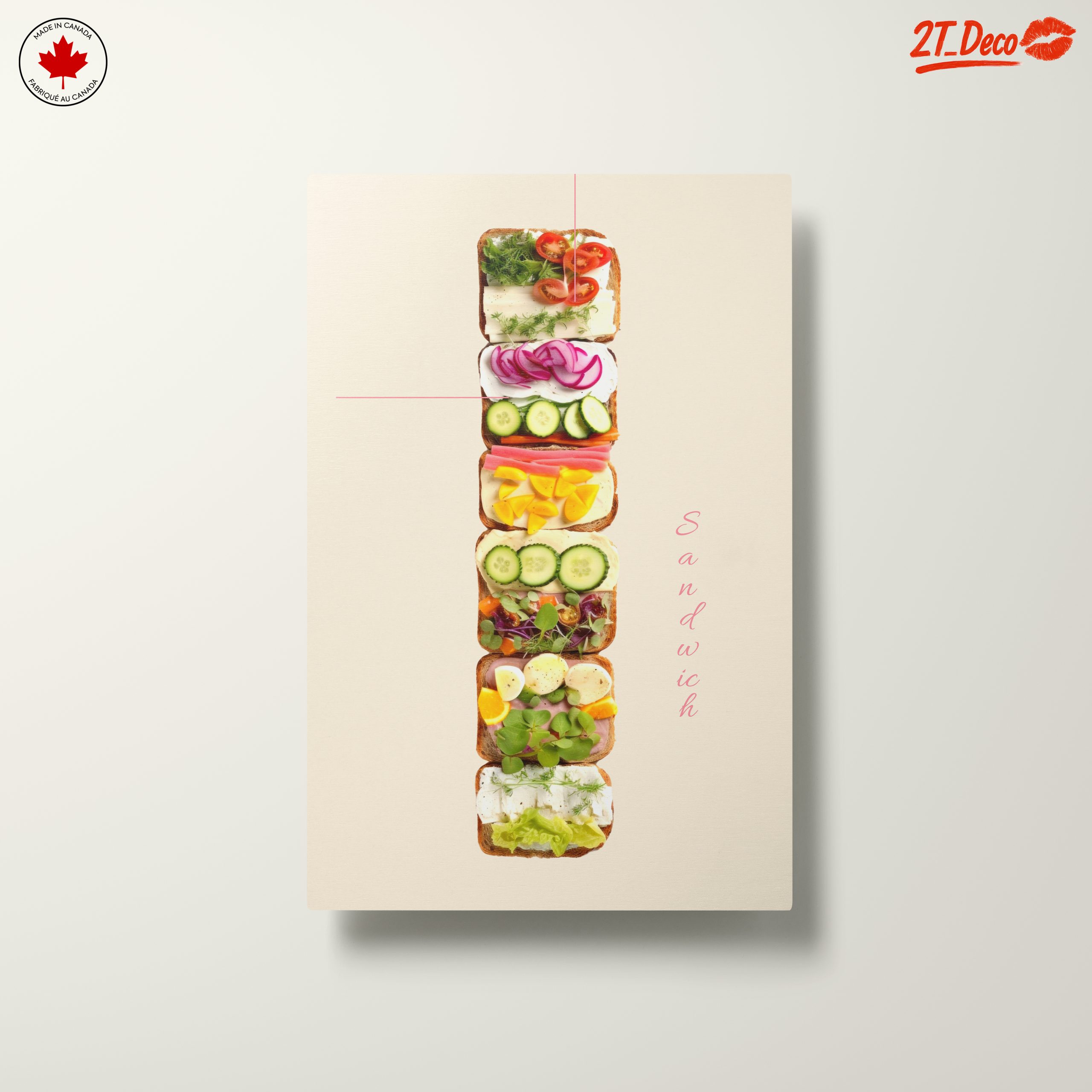 Artistic Sandwich Composition with Fresh Ingredients - Image 10