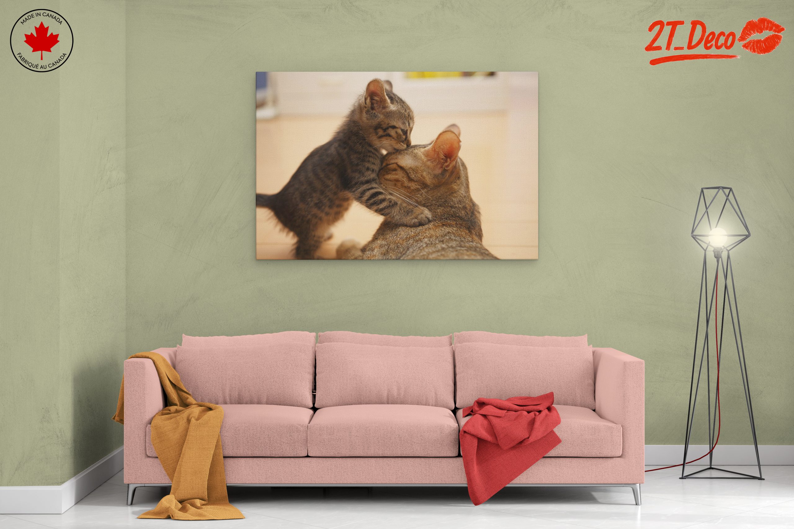Playful Kittens with Parent Cat - Image 2