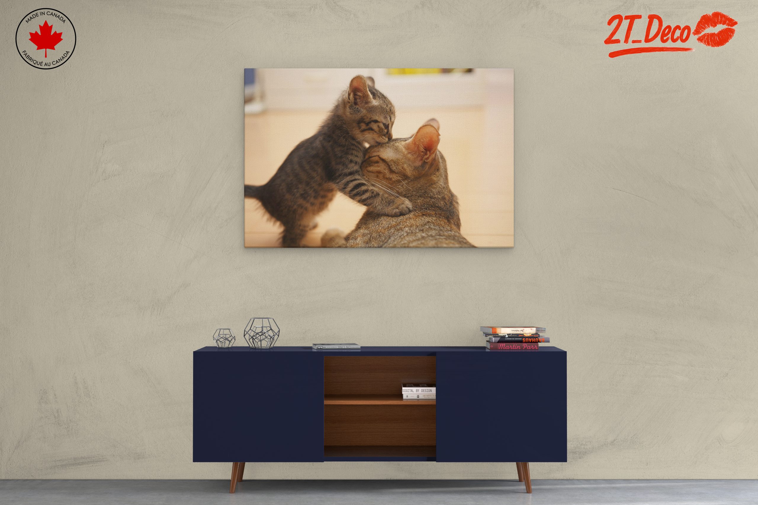 Playful Kittens with Parent Cat - Image 3