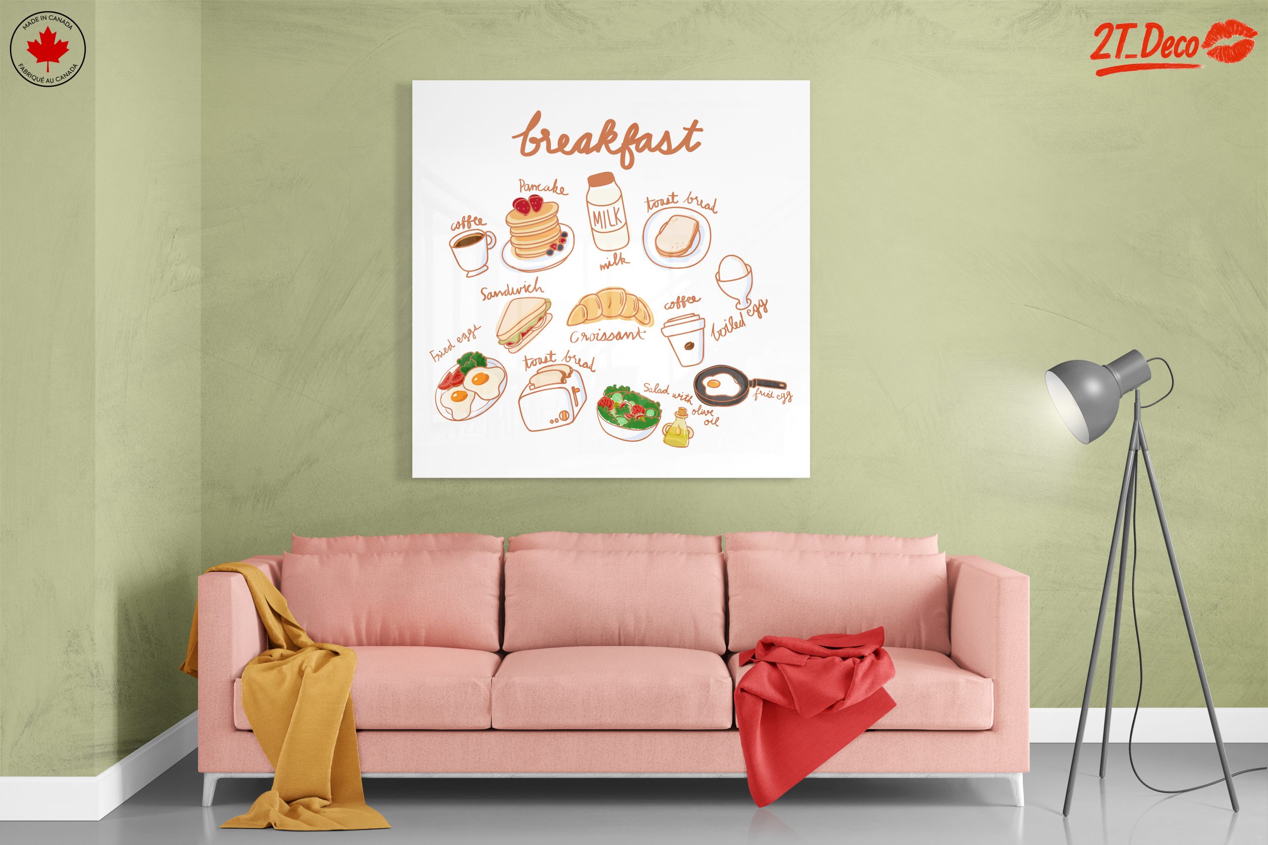 Whimsical Breakfast Food Illustration Art - Image 7