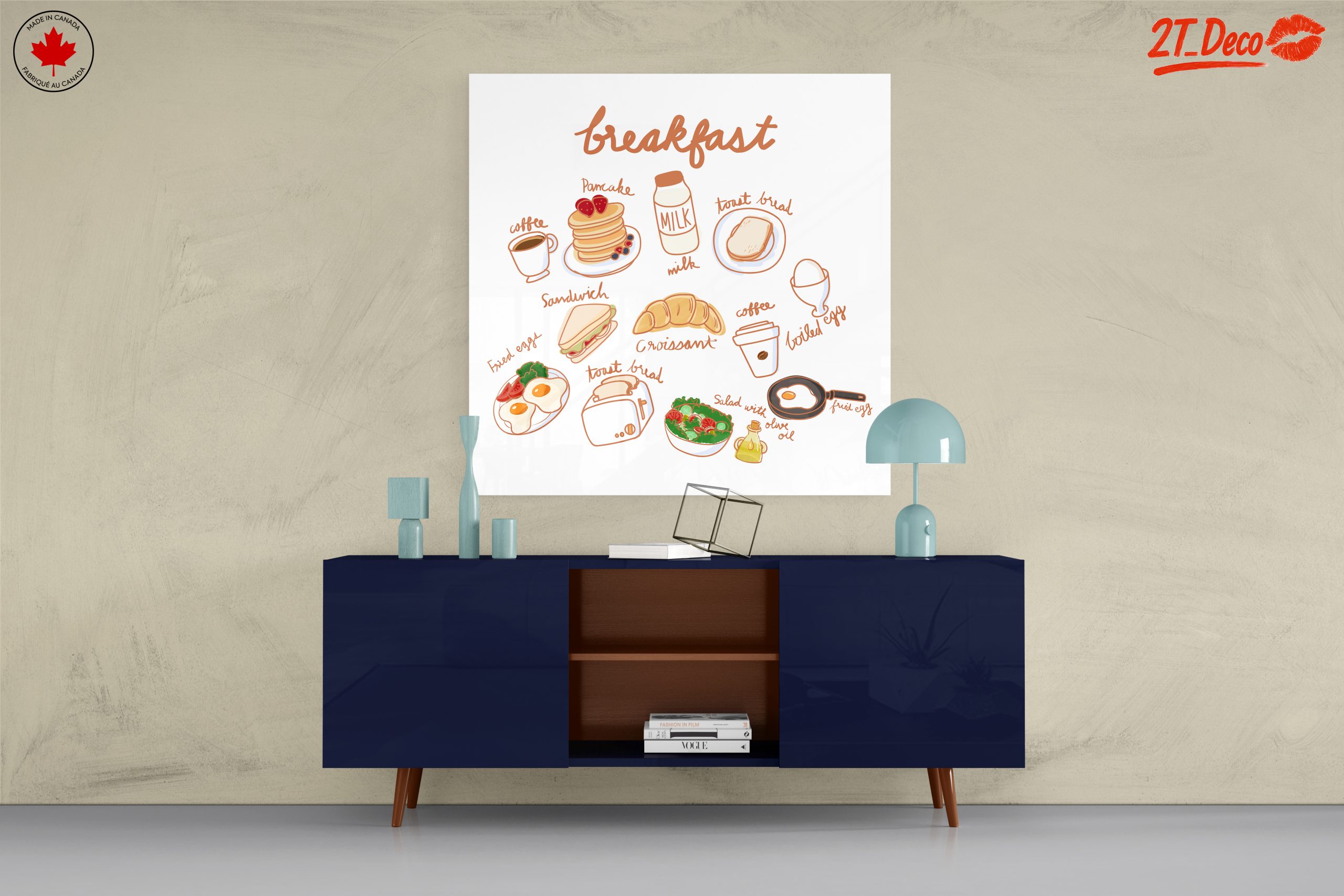 Whimsical Breakfast Food Illustration Art - Image 8