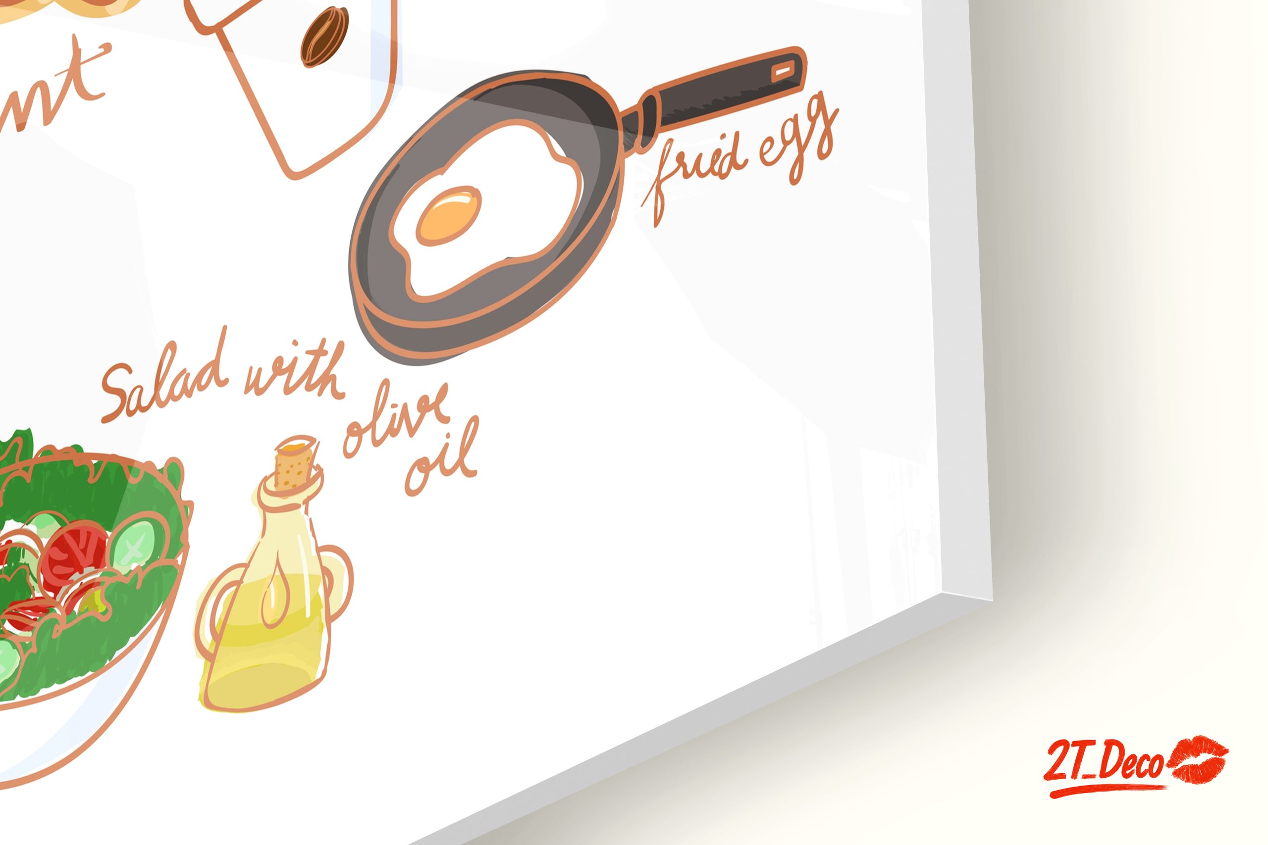 Whimsical Breakfast Food Illustration Art - Image 9