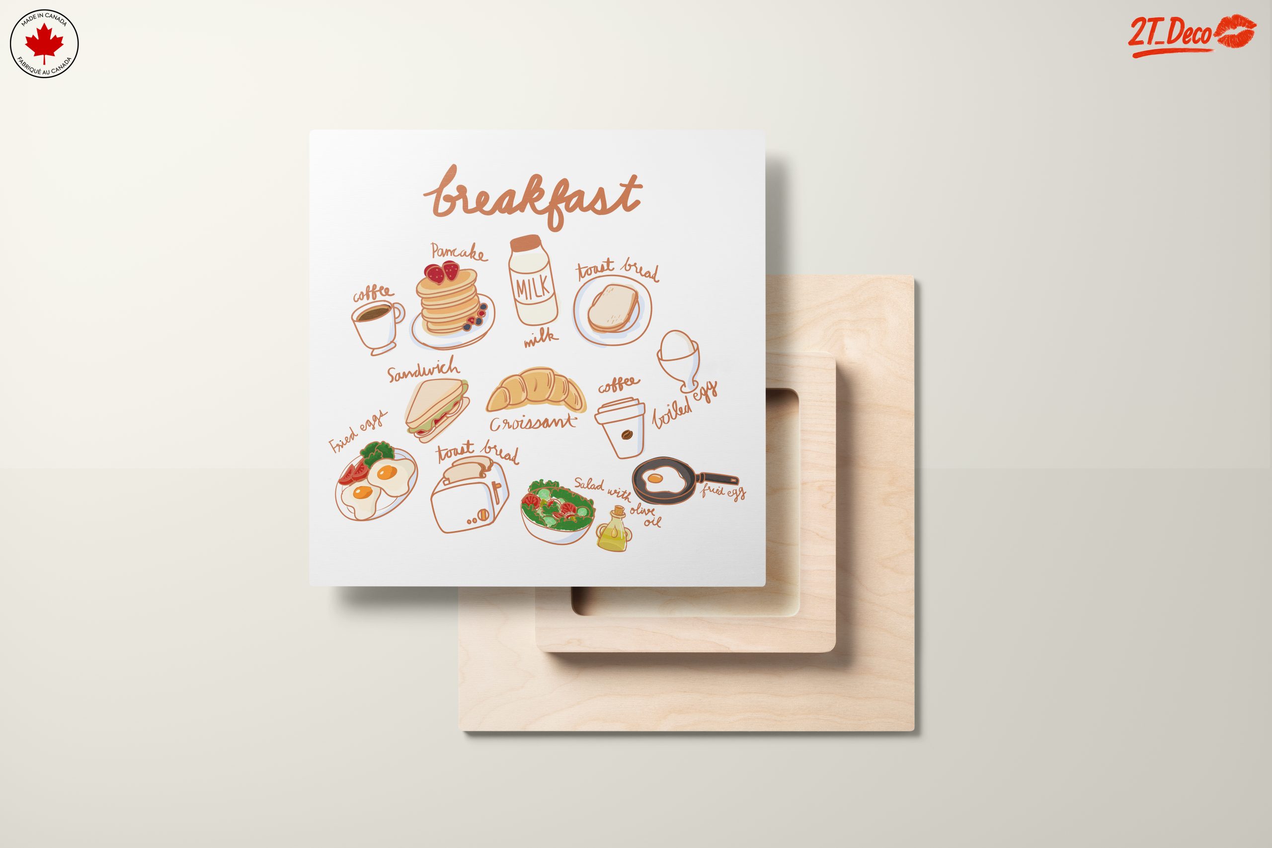 Whimsical Breakfast Food Illustration Art - Image 11