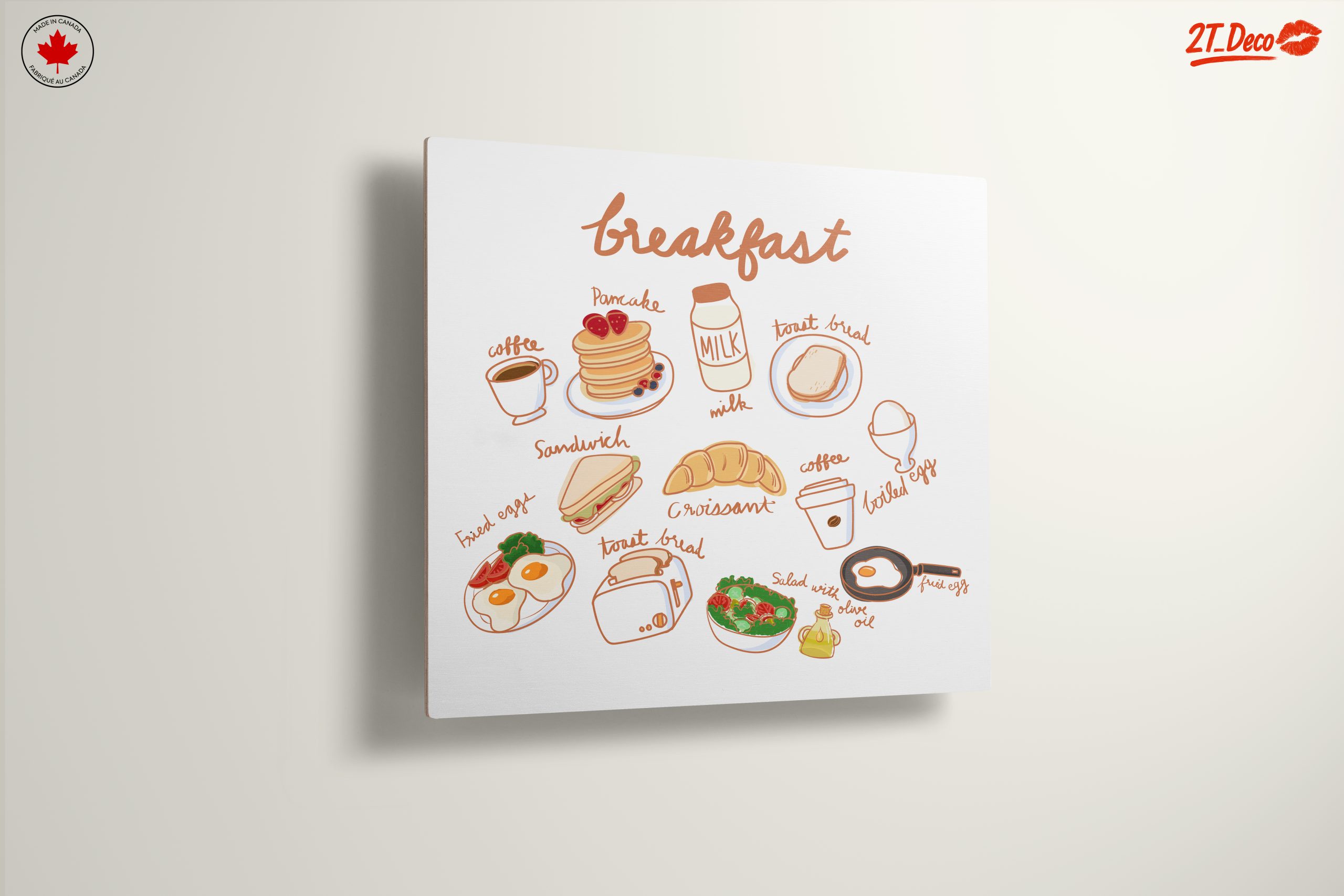 Whimsical Breakfast Food Illustration Art - Image 13