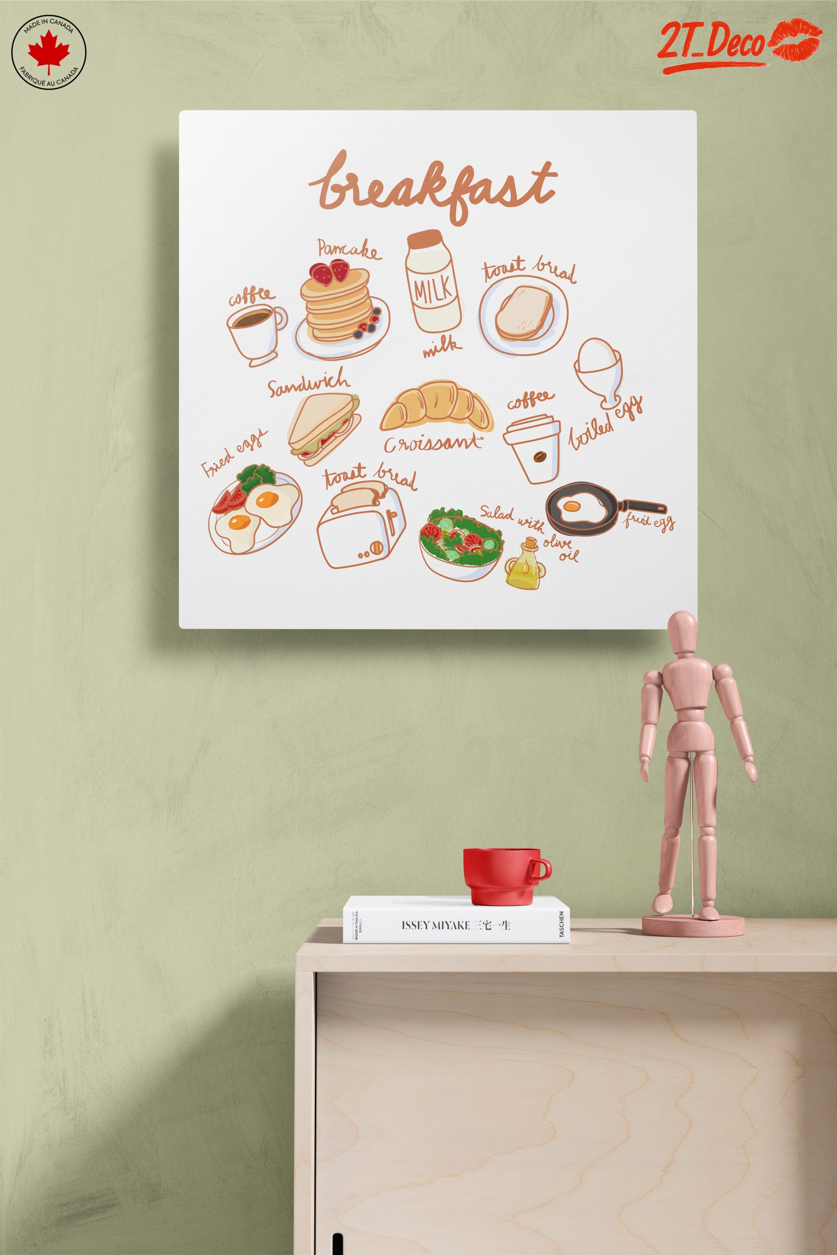Whimsical Breakfast Food Illustration Art - Image 14