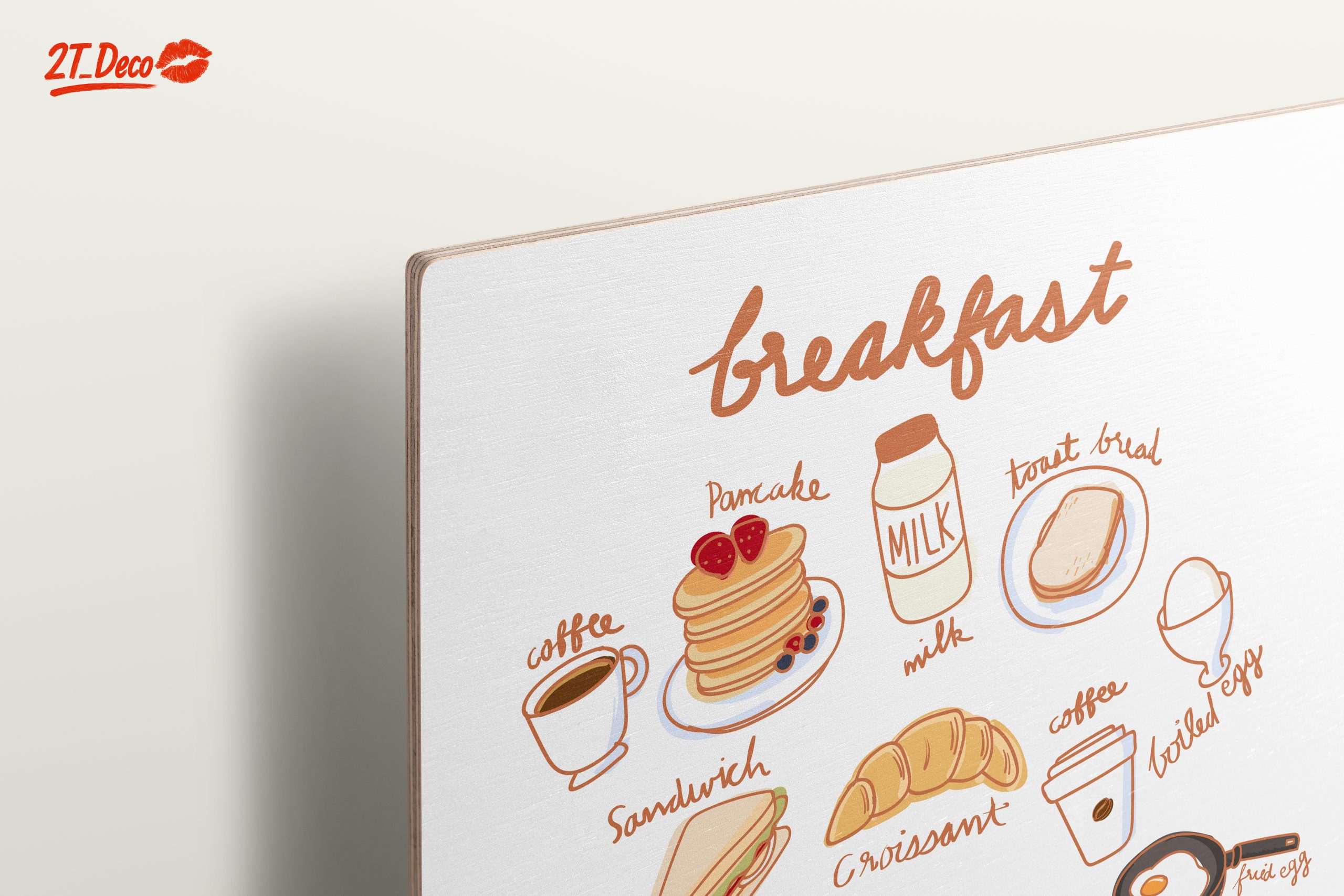 Whimsical Breakfast Food Illustration Art - Image 15