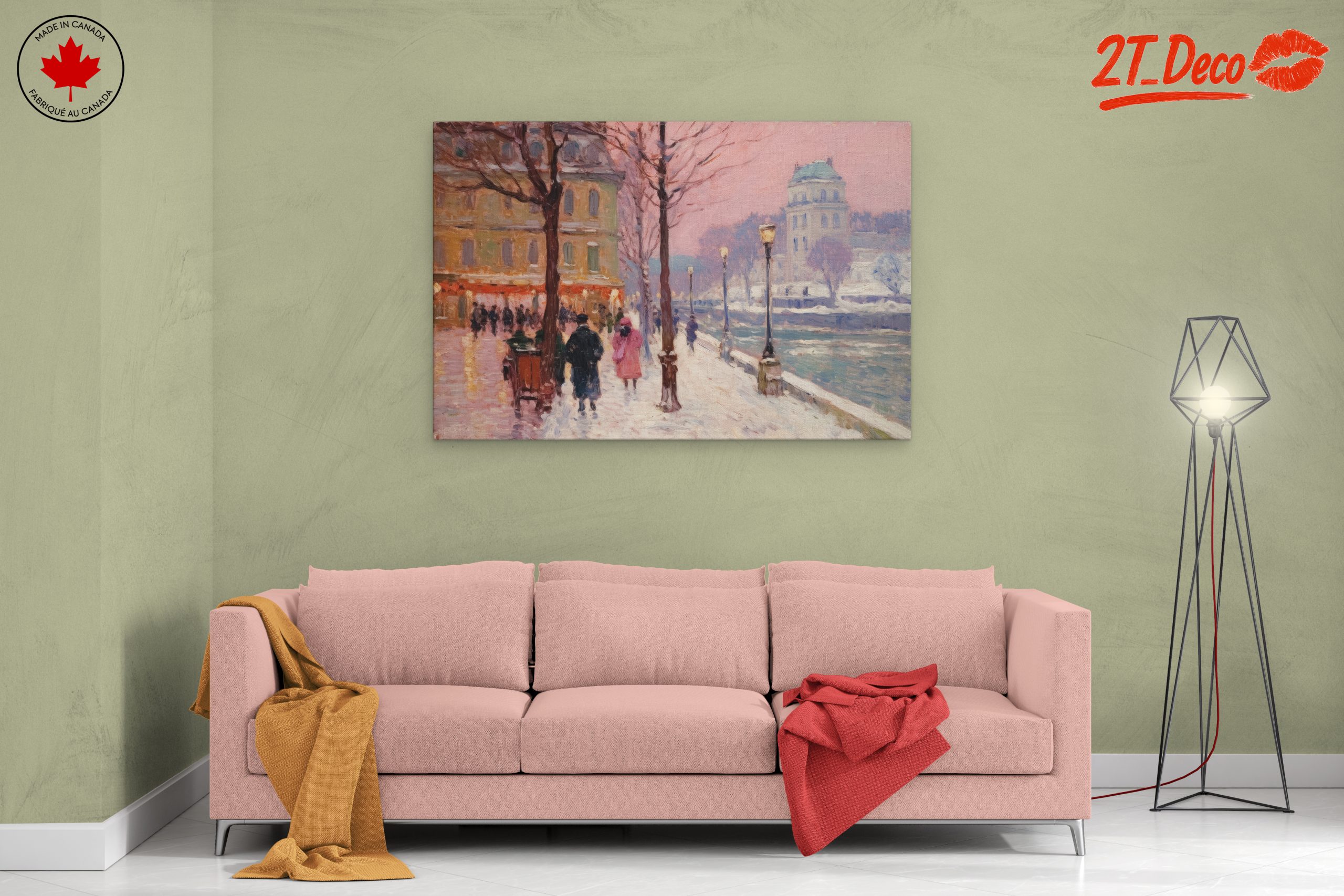 Charming Winter Landscape with Figures - Image 2