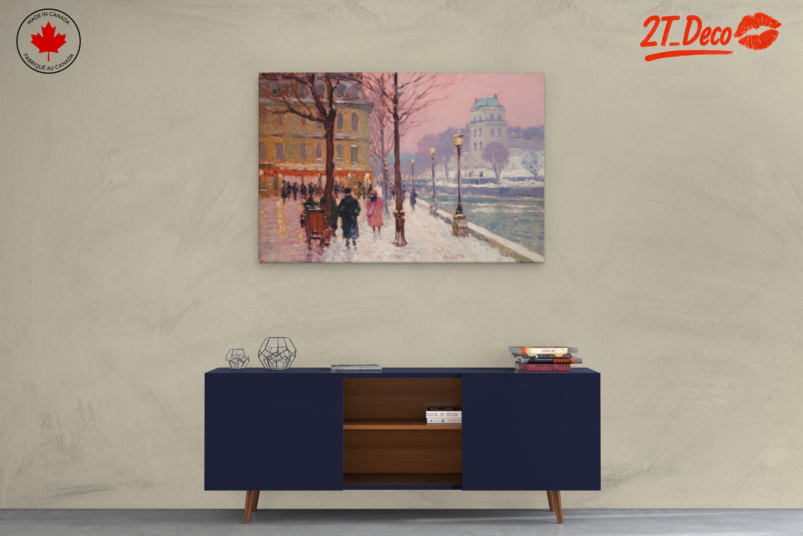 Charming Winter Landscape with Figures - Image 3