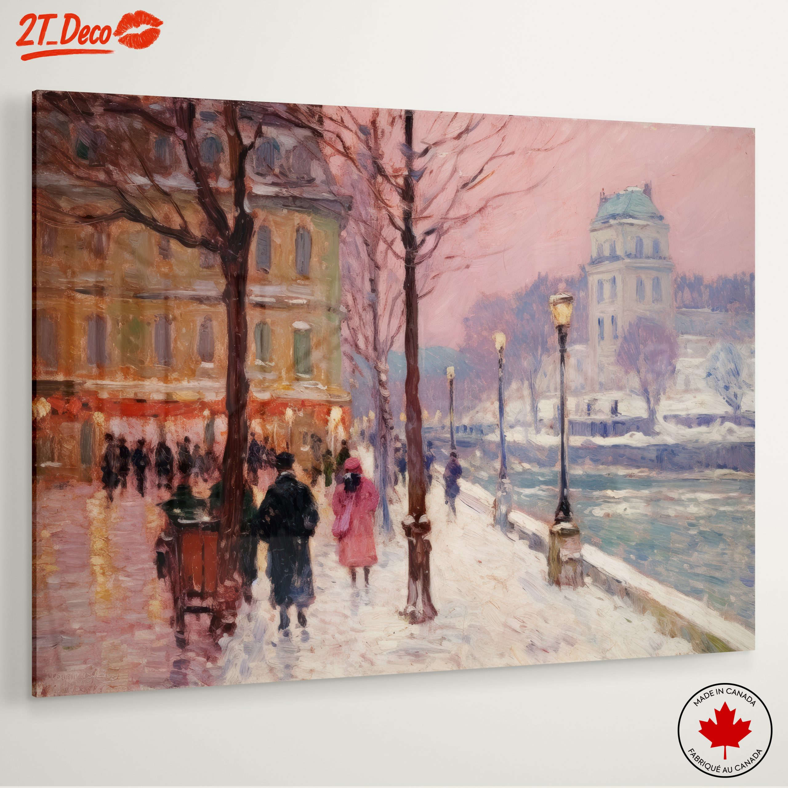 Charming Winter Landscape with Figures - Image 6