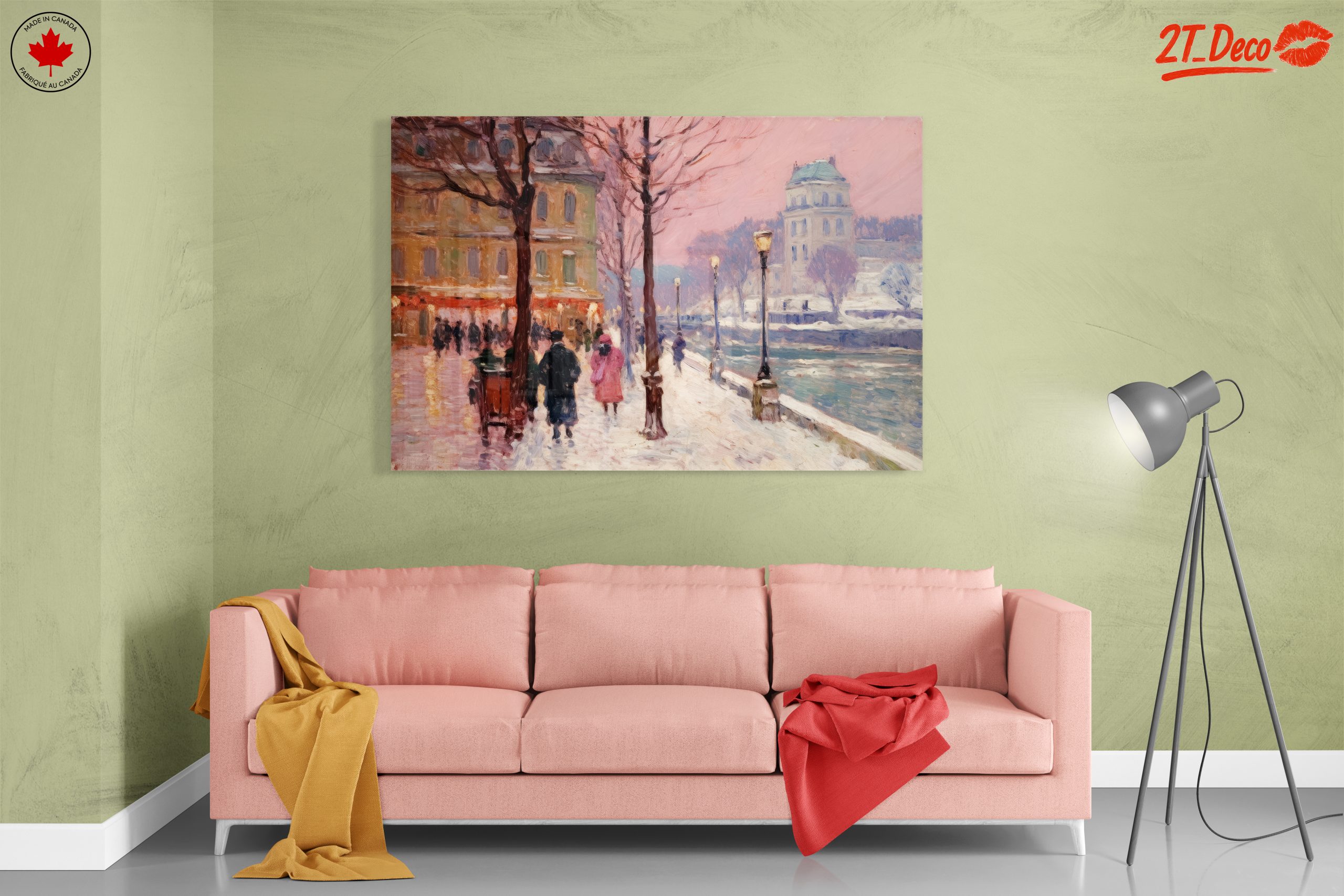 Charming Winter Landscape with Figures - Image 7