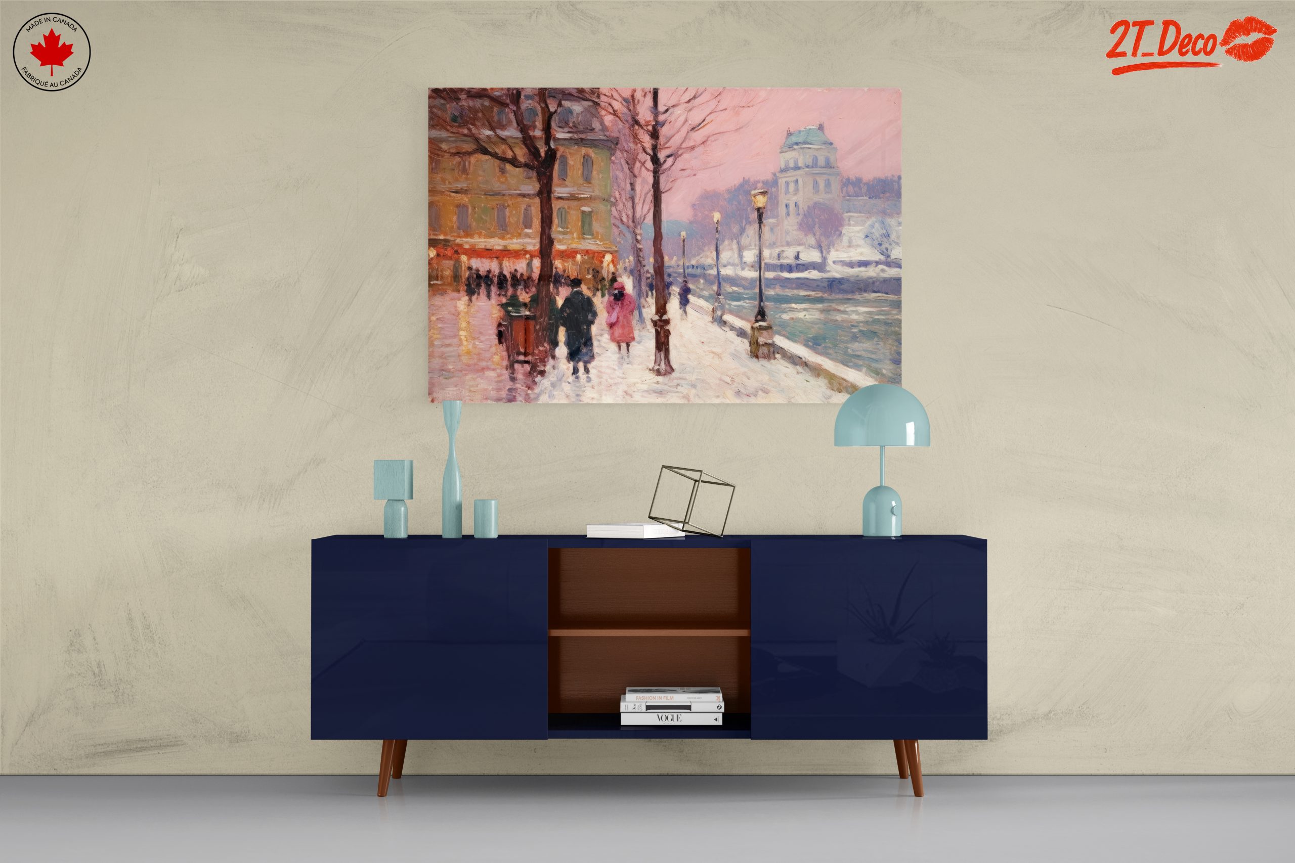 Charming Winter Landscape with Figures - Image 8
