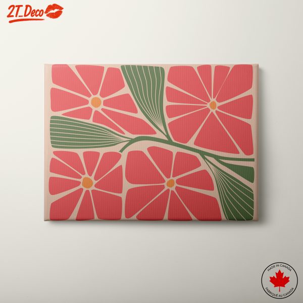 Stylized Floral Art in Warm Tones