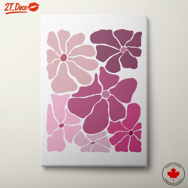 Vibrant Floral Artwork in Pink Tones