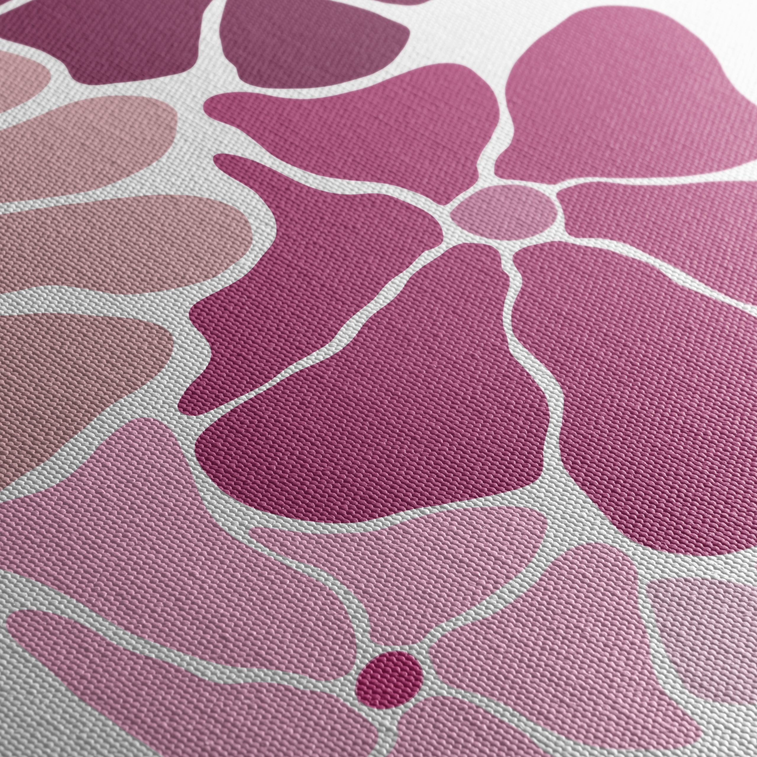 Vibrant Floral Artwork in Pink Tones - Image 5
