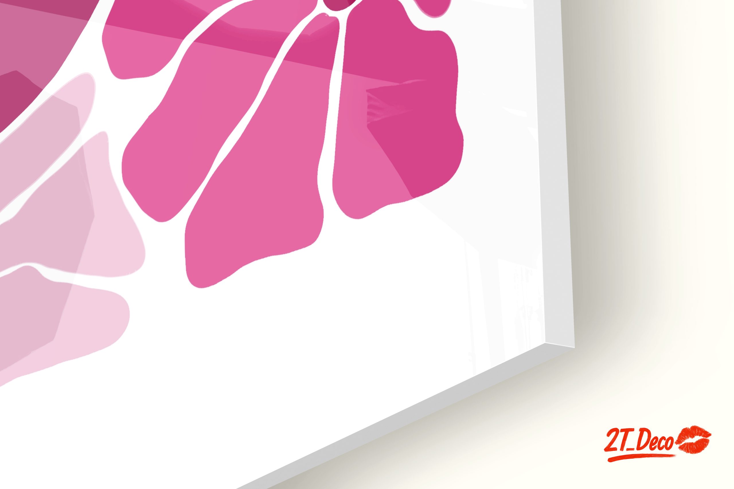 Vibrant Floral Artwork in Pink Tones - Image 9