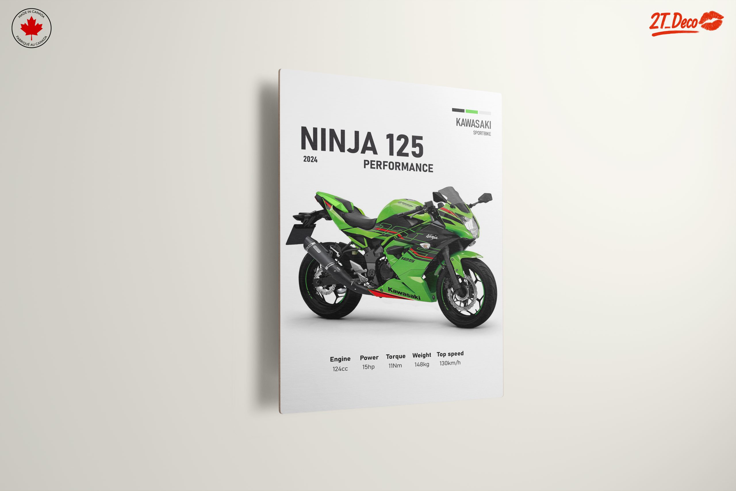 Kawasaki Ninja 125 Performance Poster - Image 13