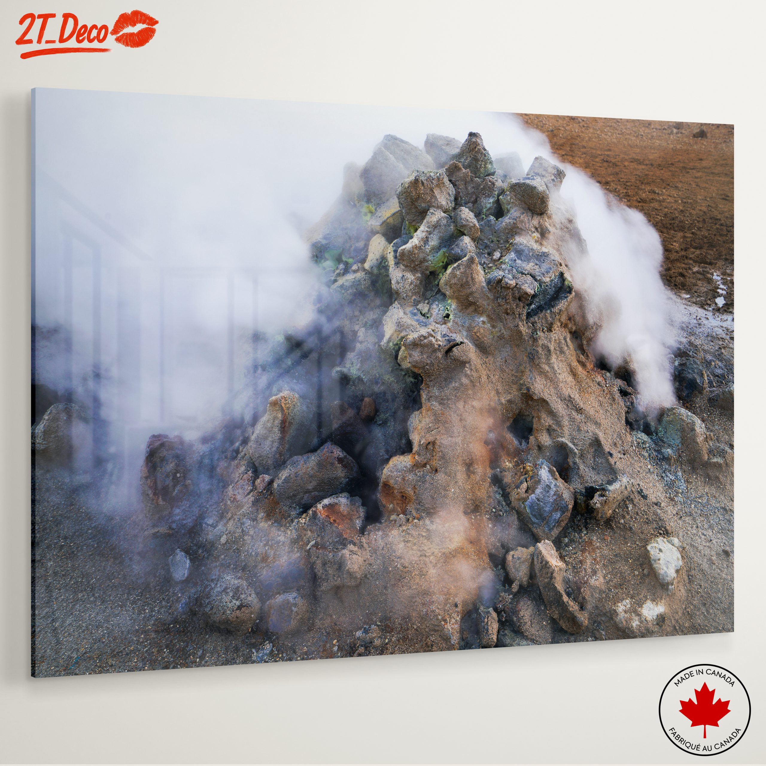 Steam Rising from Geothermal Rock Formation - Image 6