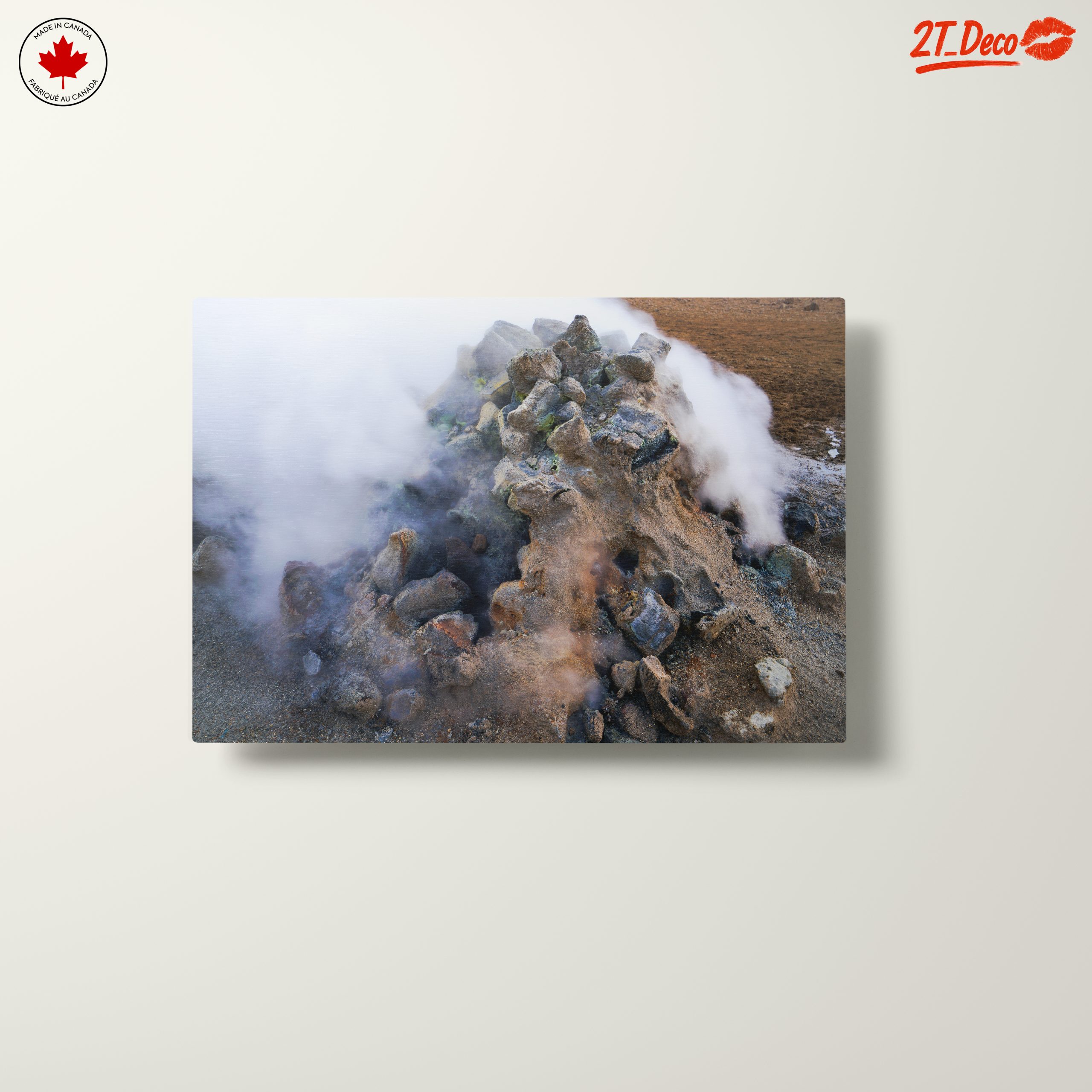 Steam Rising from Geothermal Rock Formation - Image 10