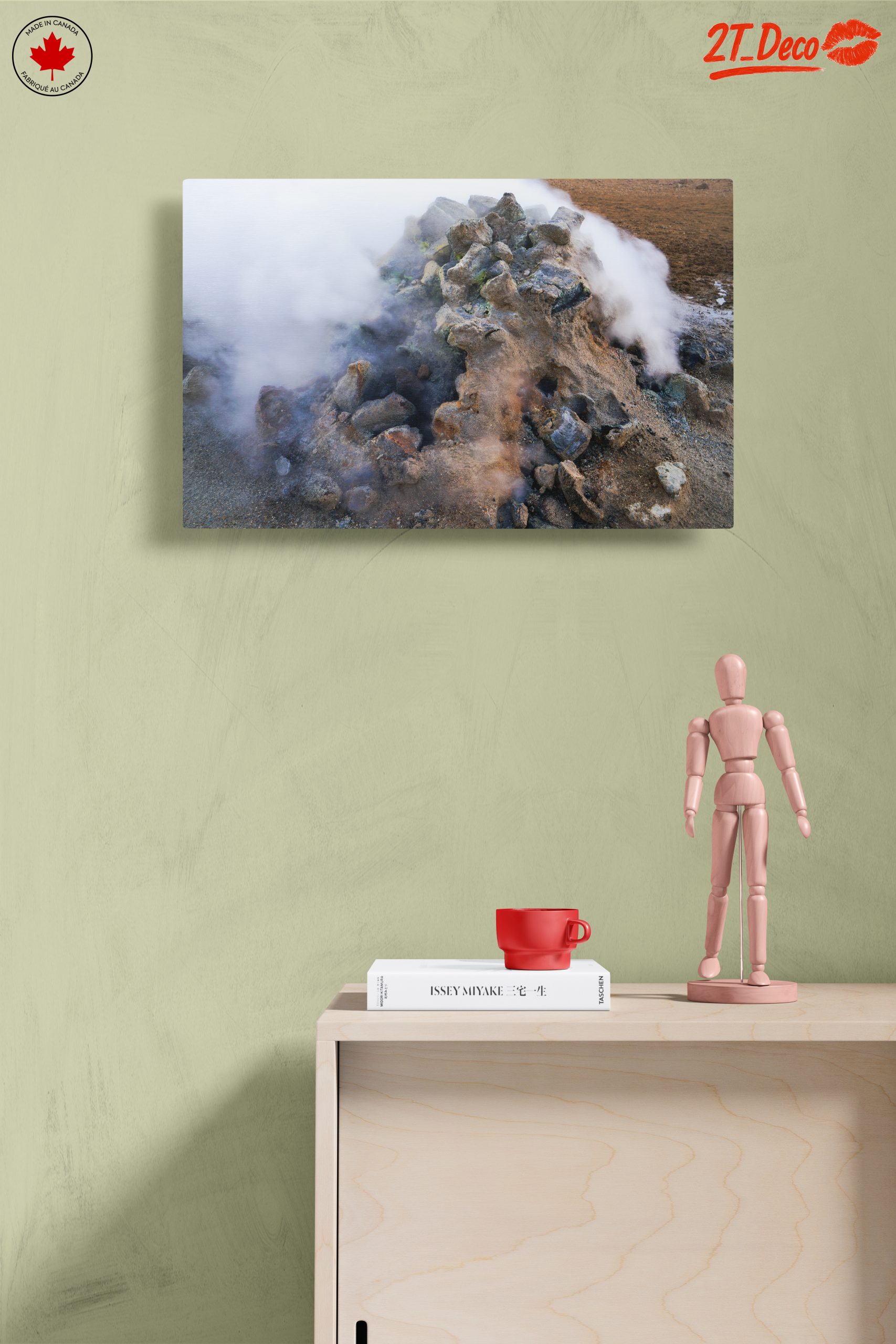 Steam Rising from Geothermal Rock Formation - Image 14
