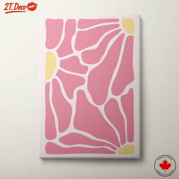 Vibrant Abstract Design in Soft Pink