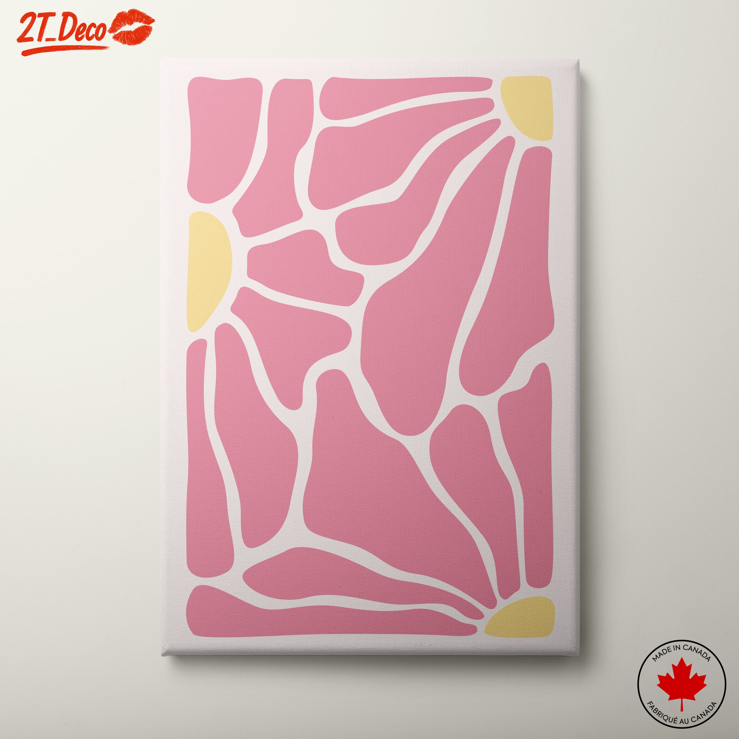 Vibrant Abstract Design in Soft Pink