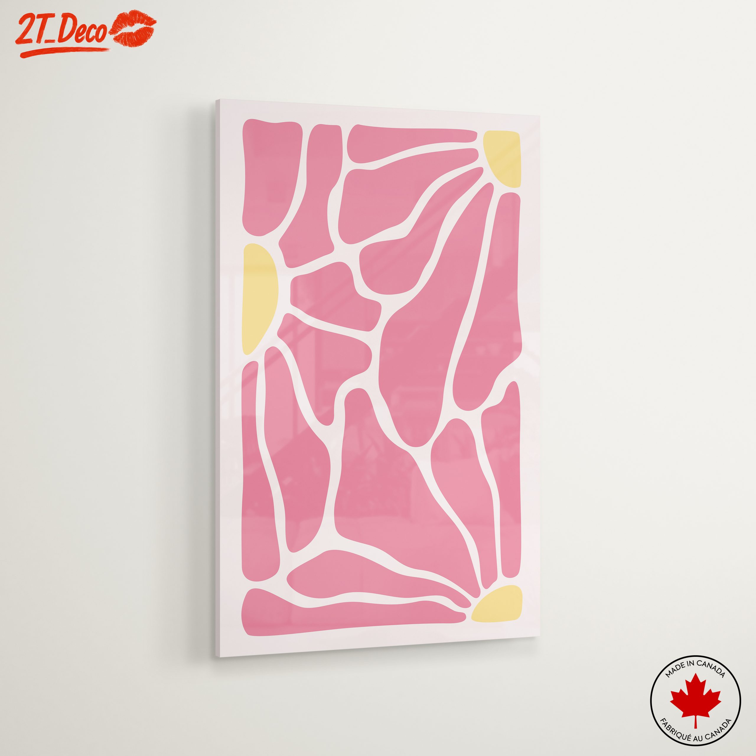 Vibrant Abstract Design in Soft Pink - Image 6
