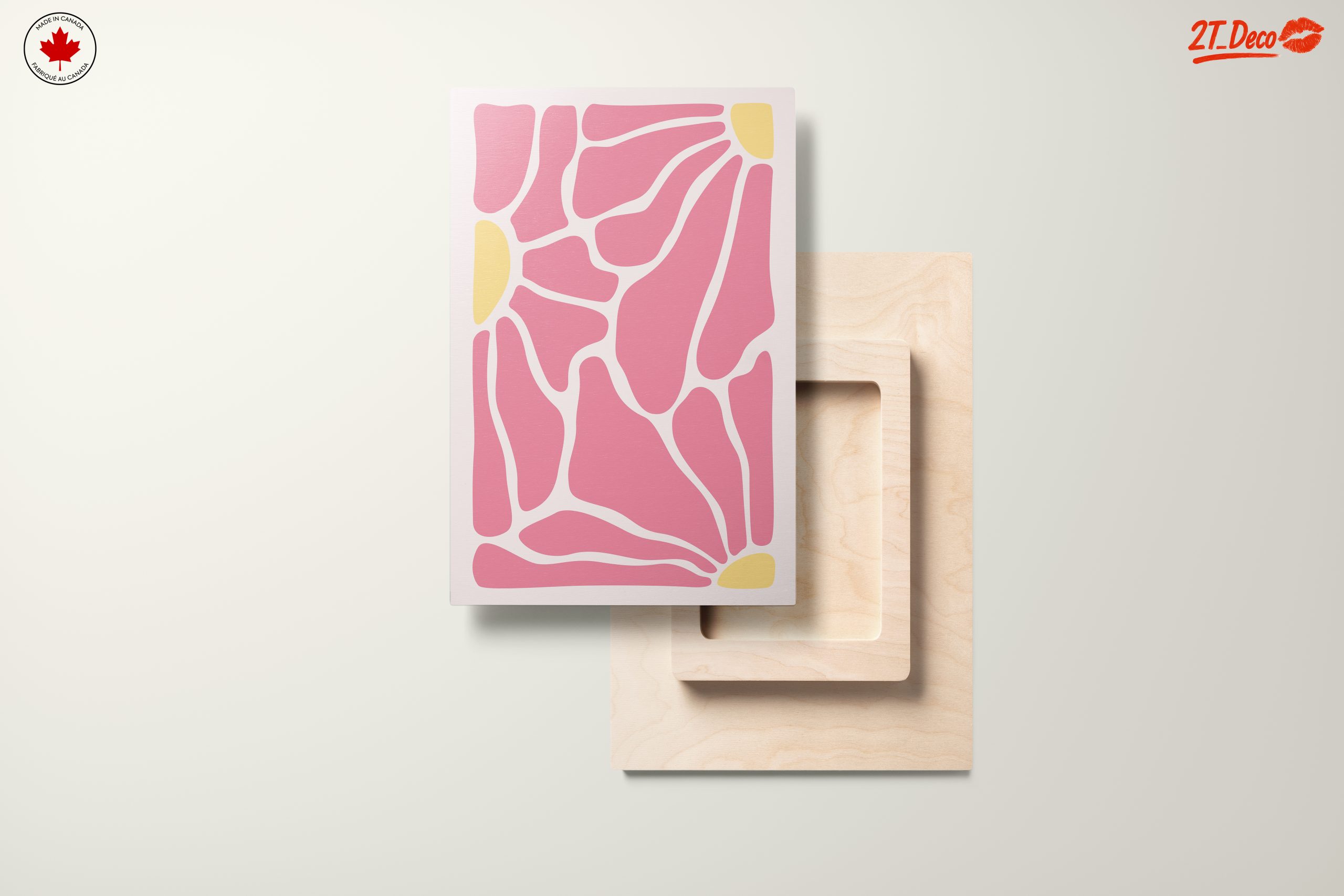 Vibrant Abstract Design in Soft Pink - Image 11