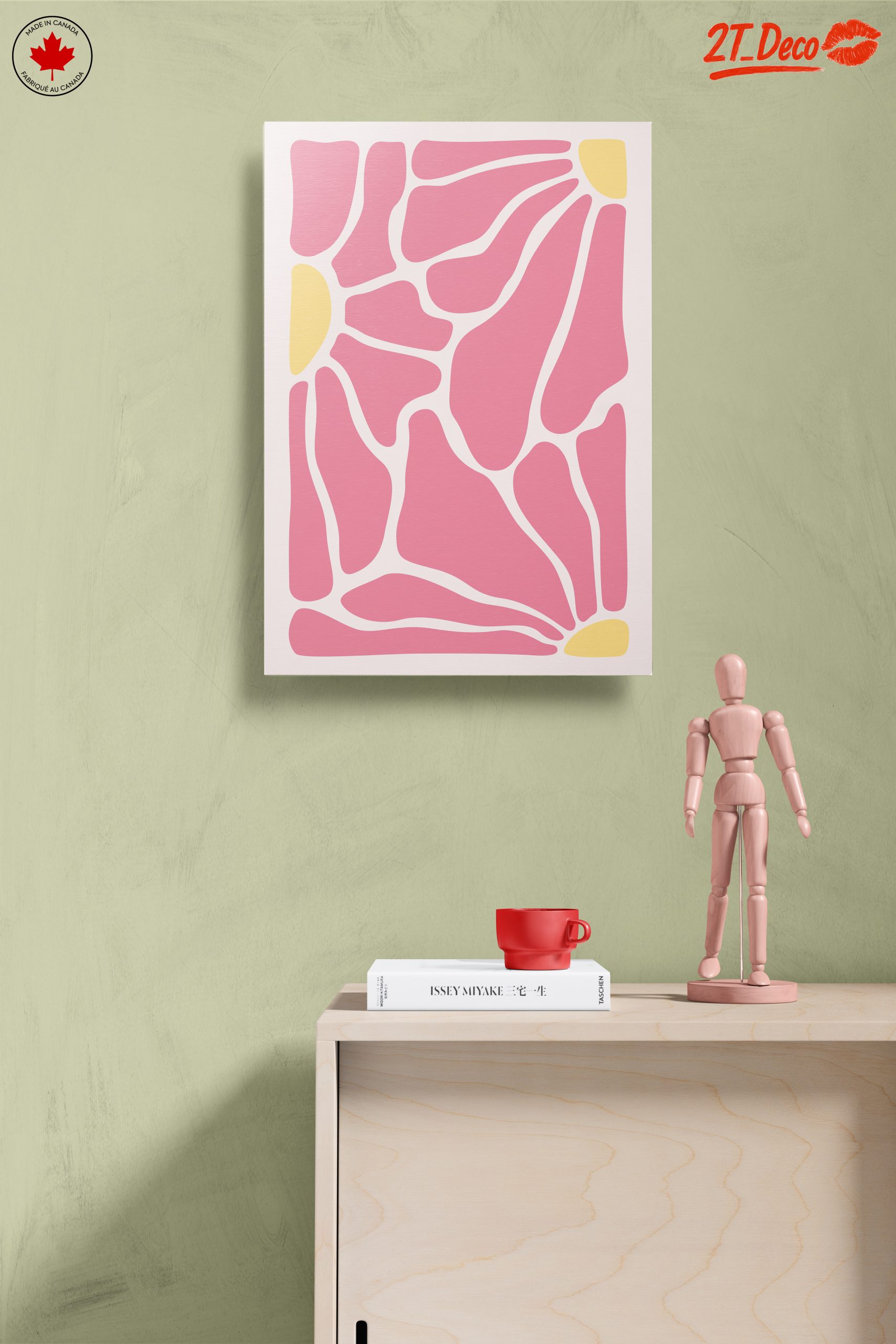 Vibrant Abstract Design in Soft Pink - Image 14