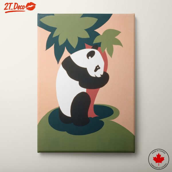 Stylized Panda Embracing a Tree