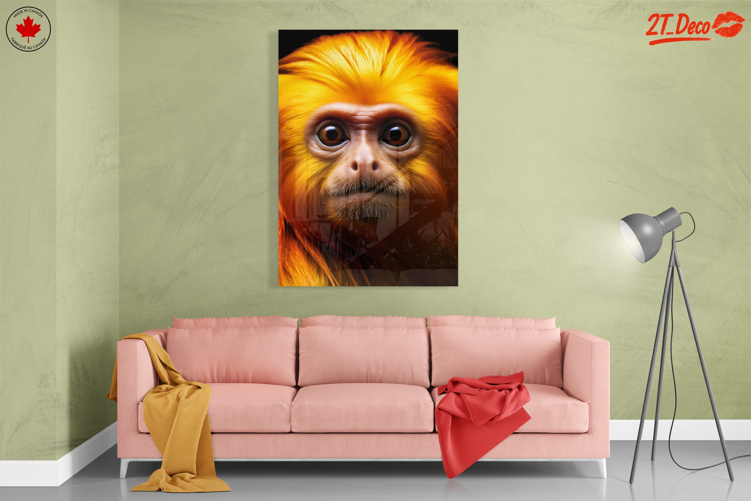 Vibrant Monkey Portrait Wall Art - Image 7