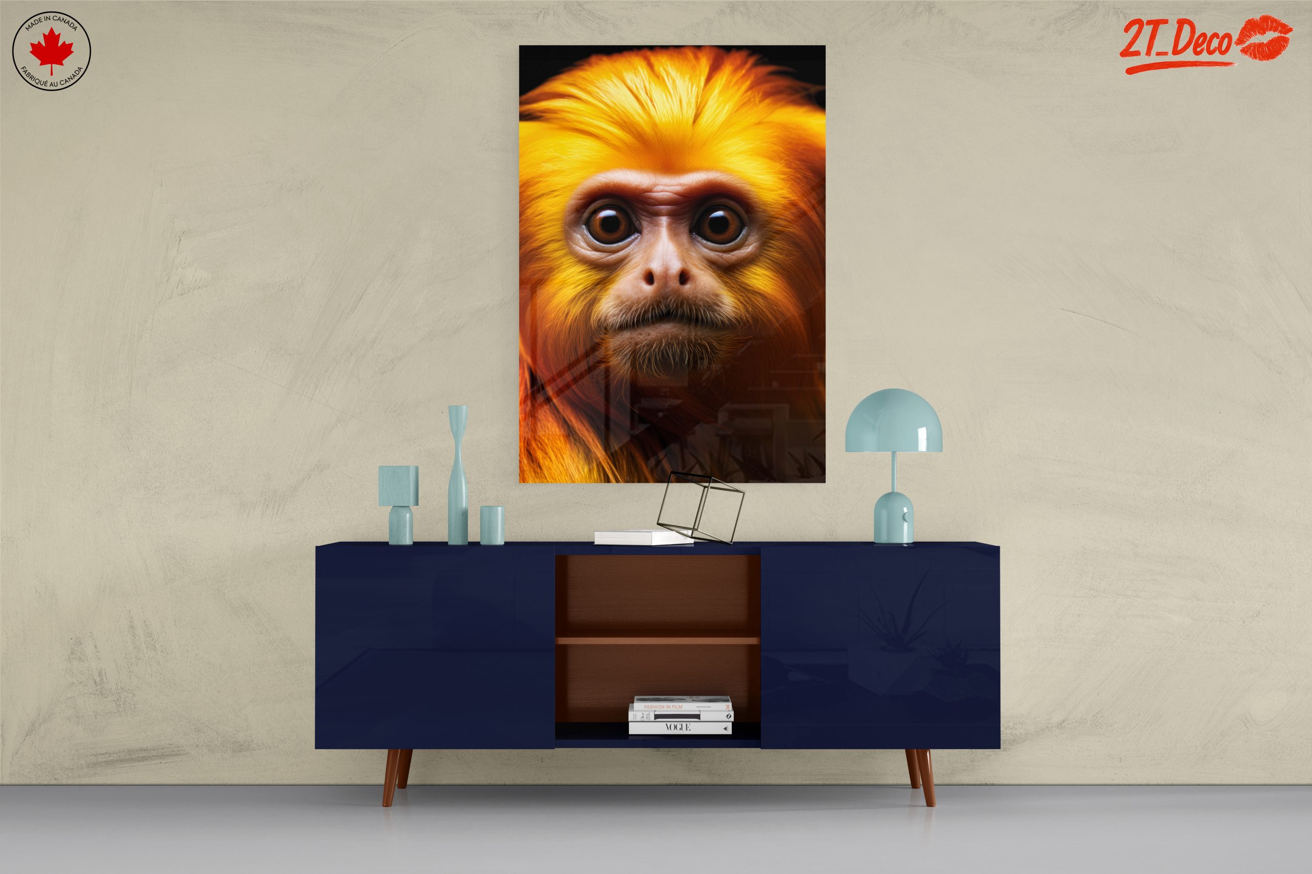 Vibrant Monkey Portrait Wall Art - Image 8