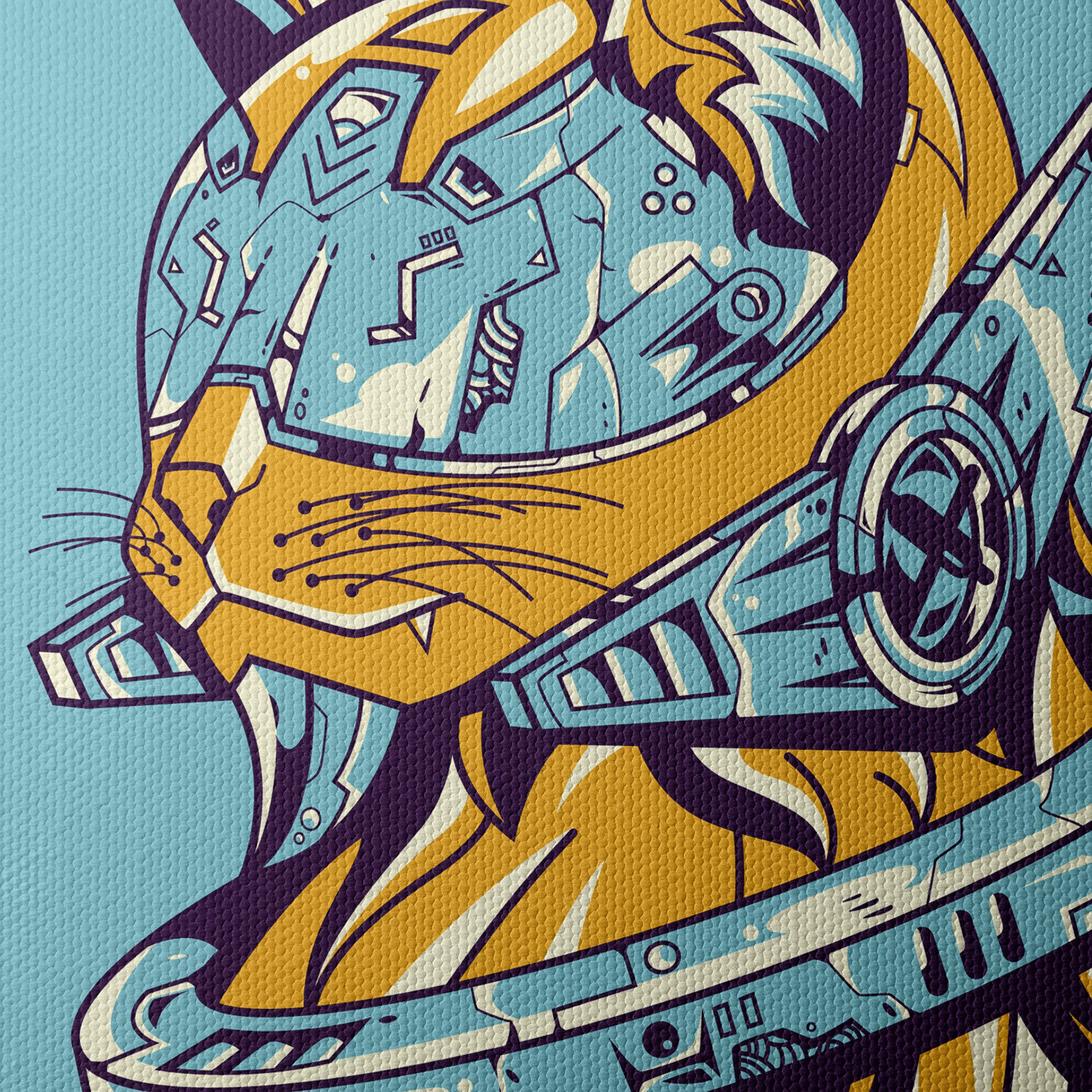 Futuristic Cat Illustration - Image 4